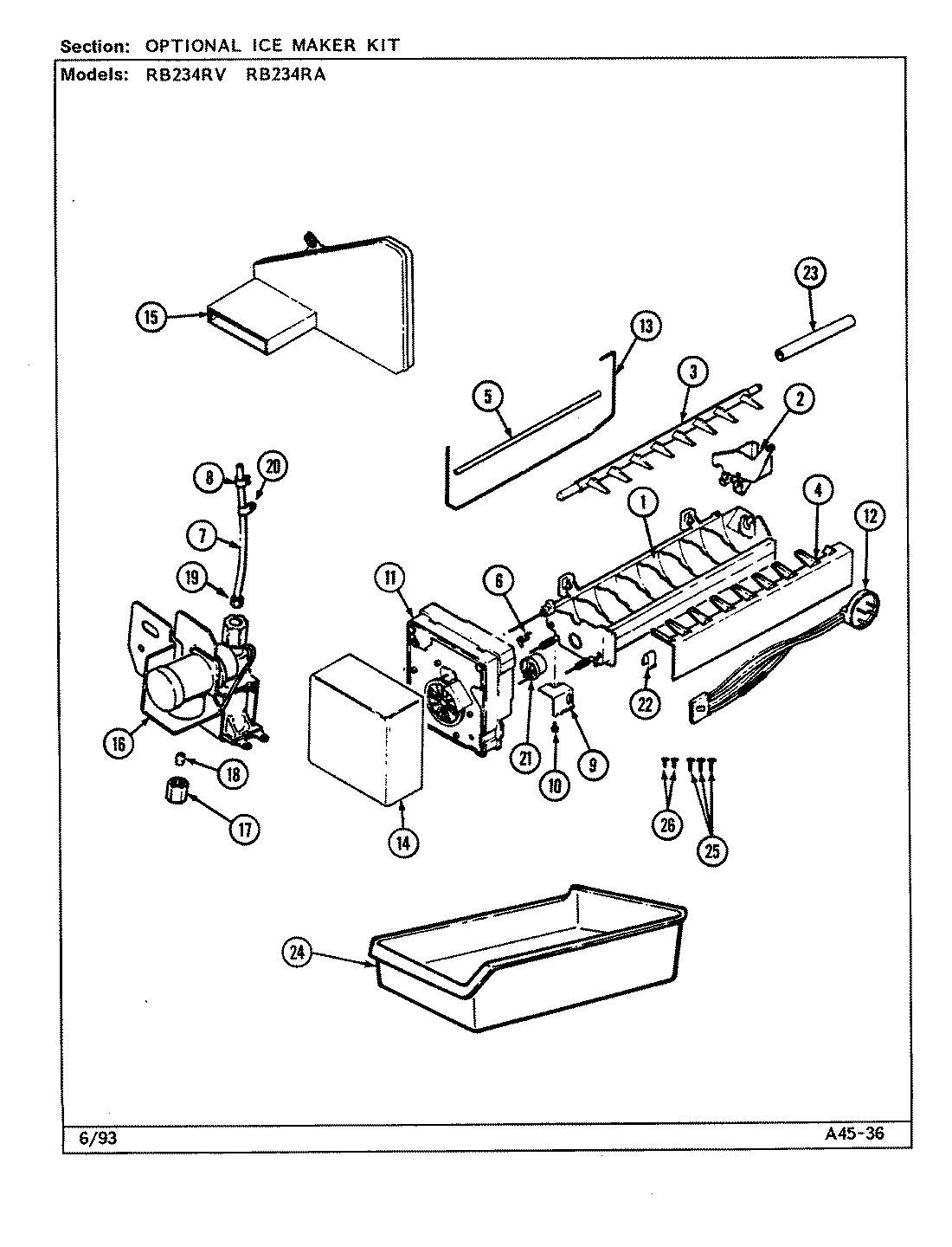 06 - OPTIONAL ICE MAKER KIT