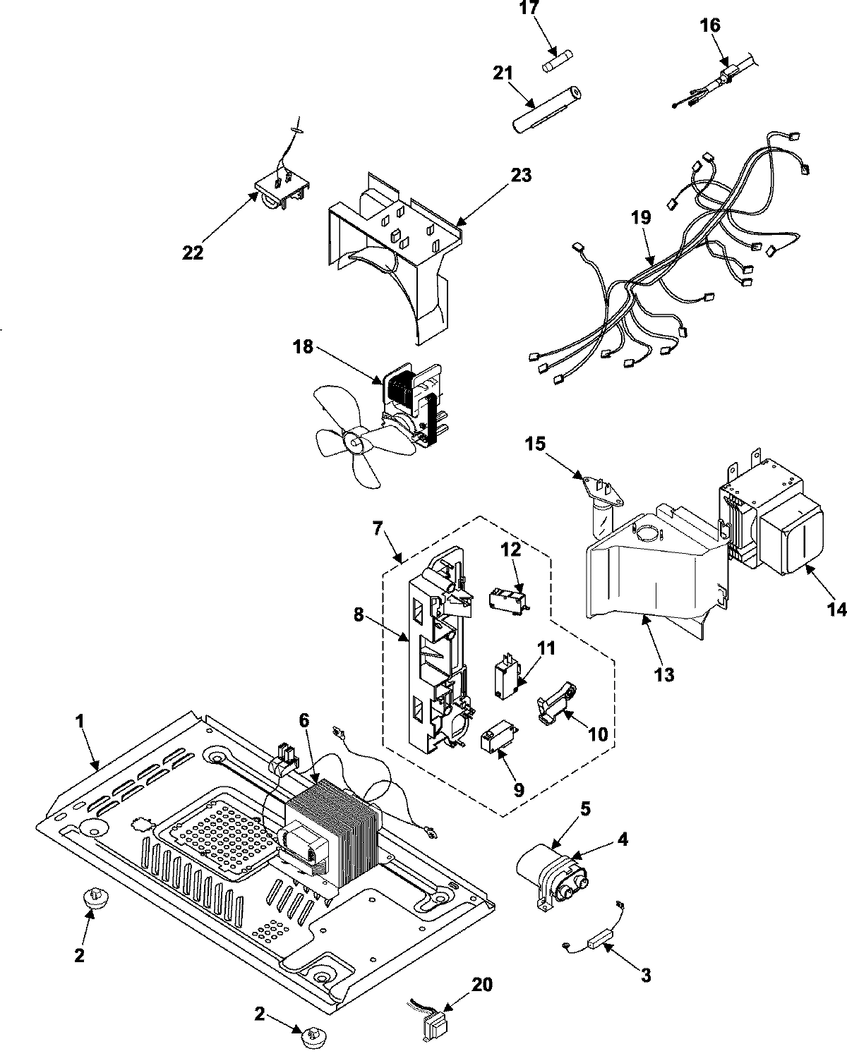 03 - INTERNAL CONTROL/LATCH ASSY/BASE