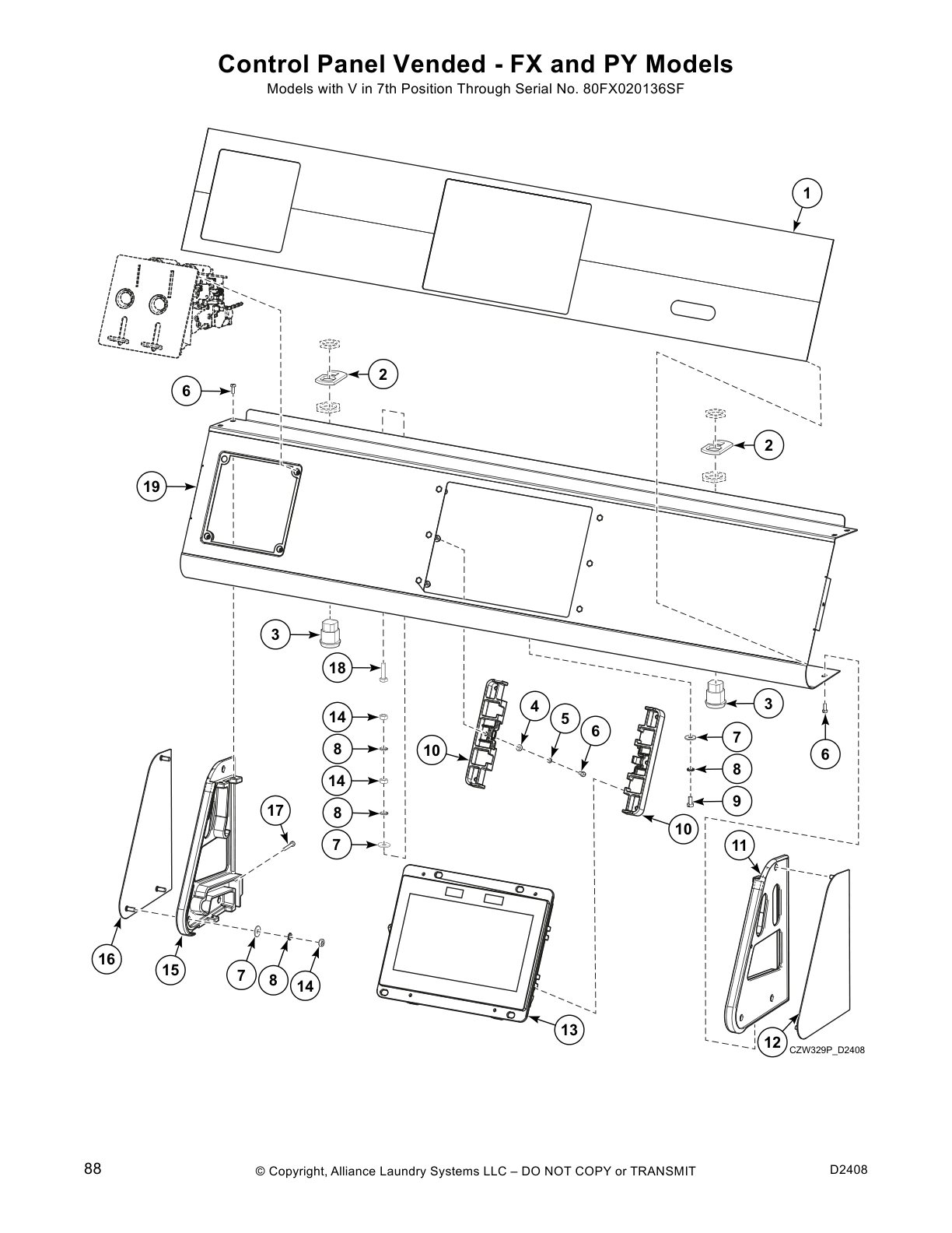 Control Panel Vended - FX and PY Models