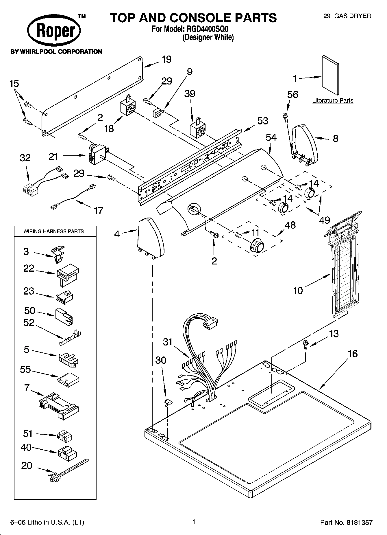 01 - TOP AND CONSOLE PARTS