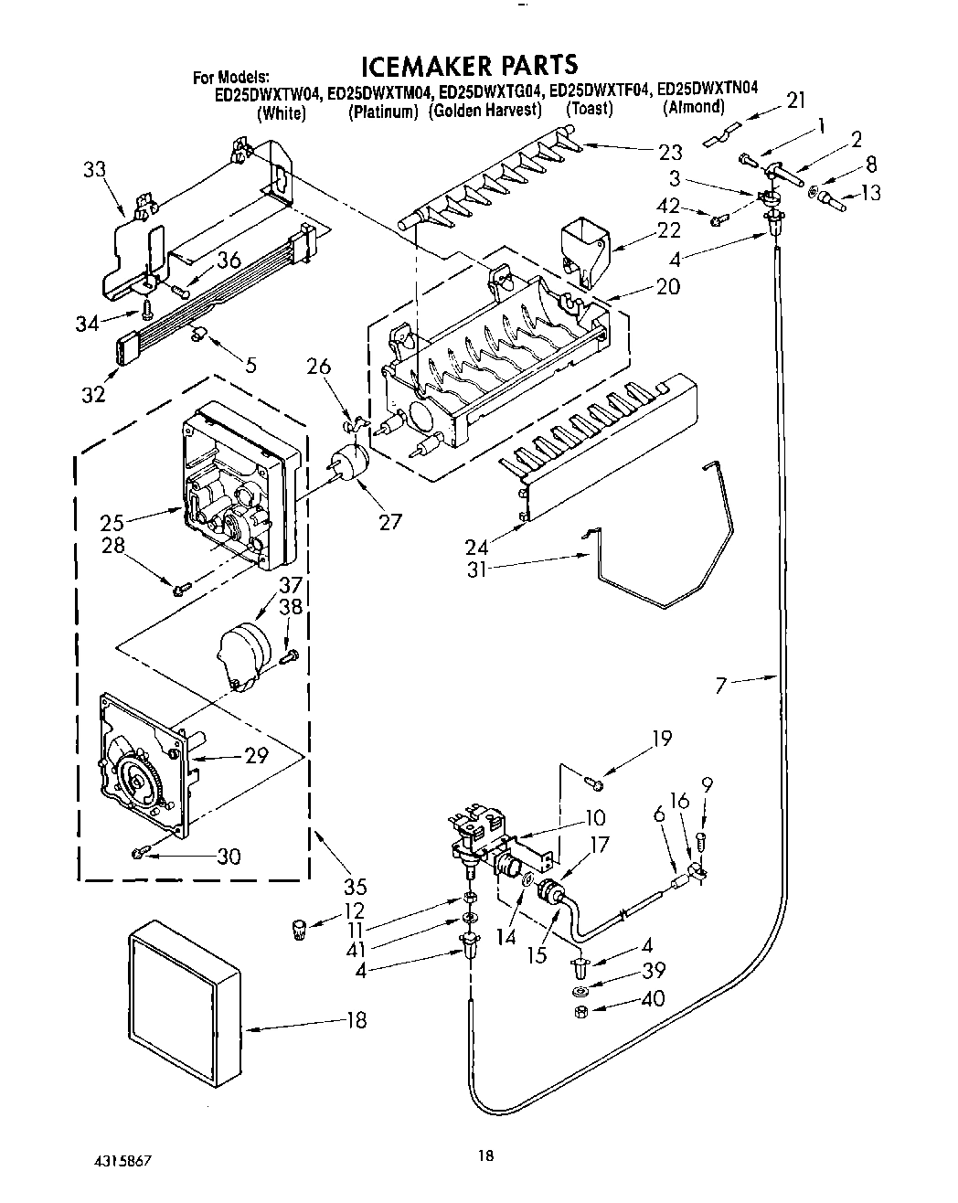 13 - ICEMAKER, LIT/OPTIONAL