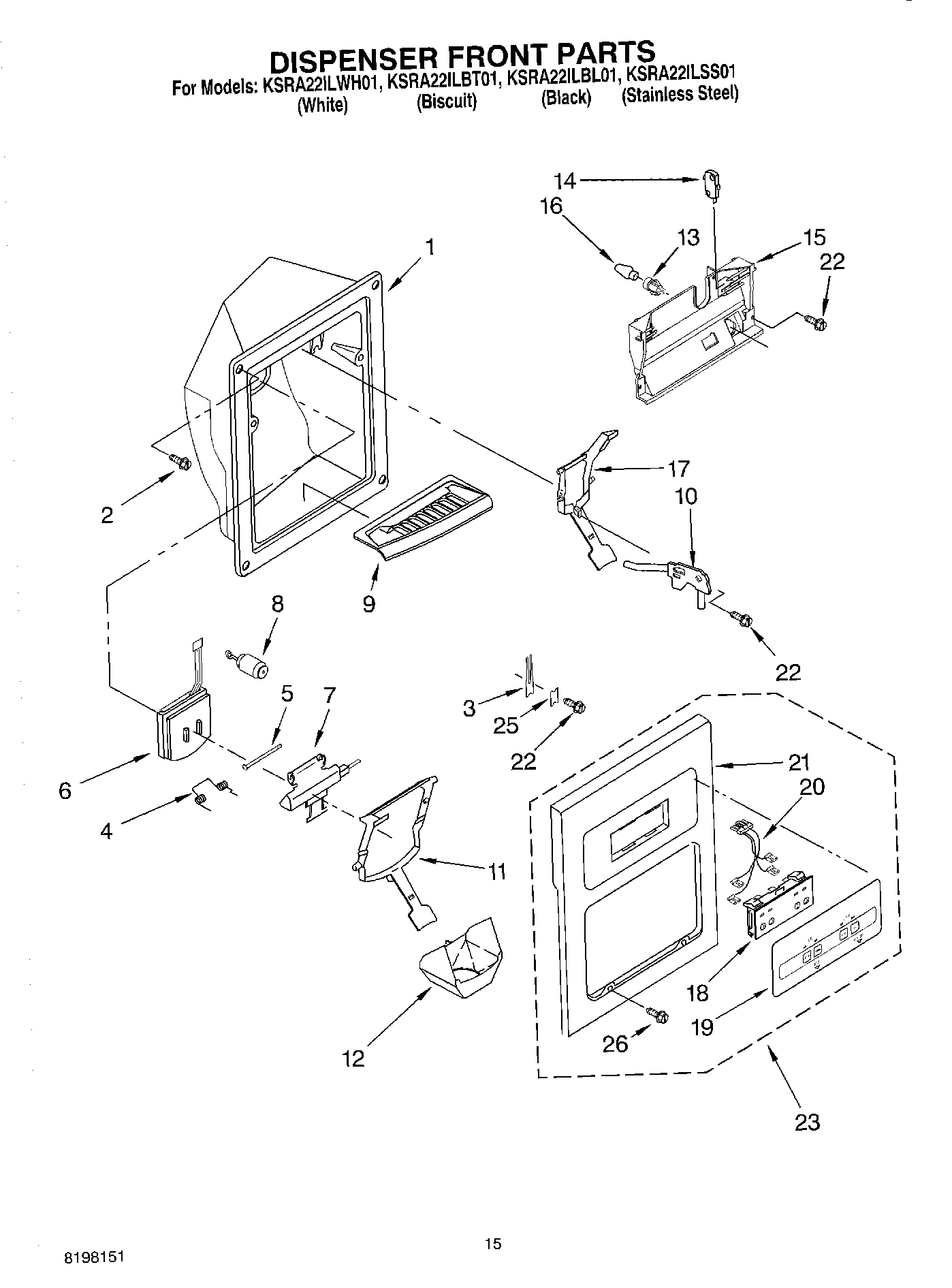 09 - DISPENSER FRONT PARTS