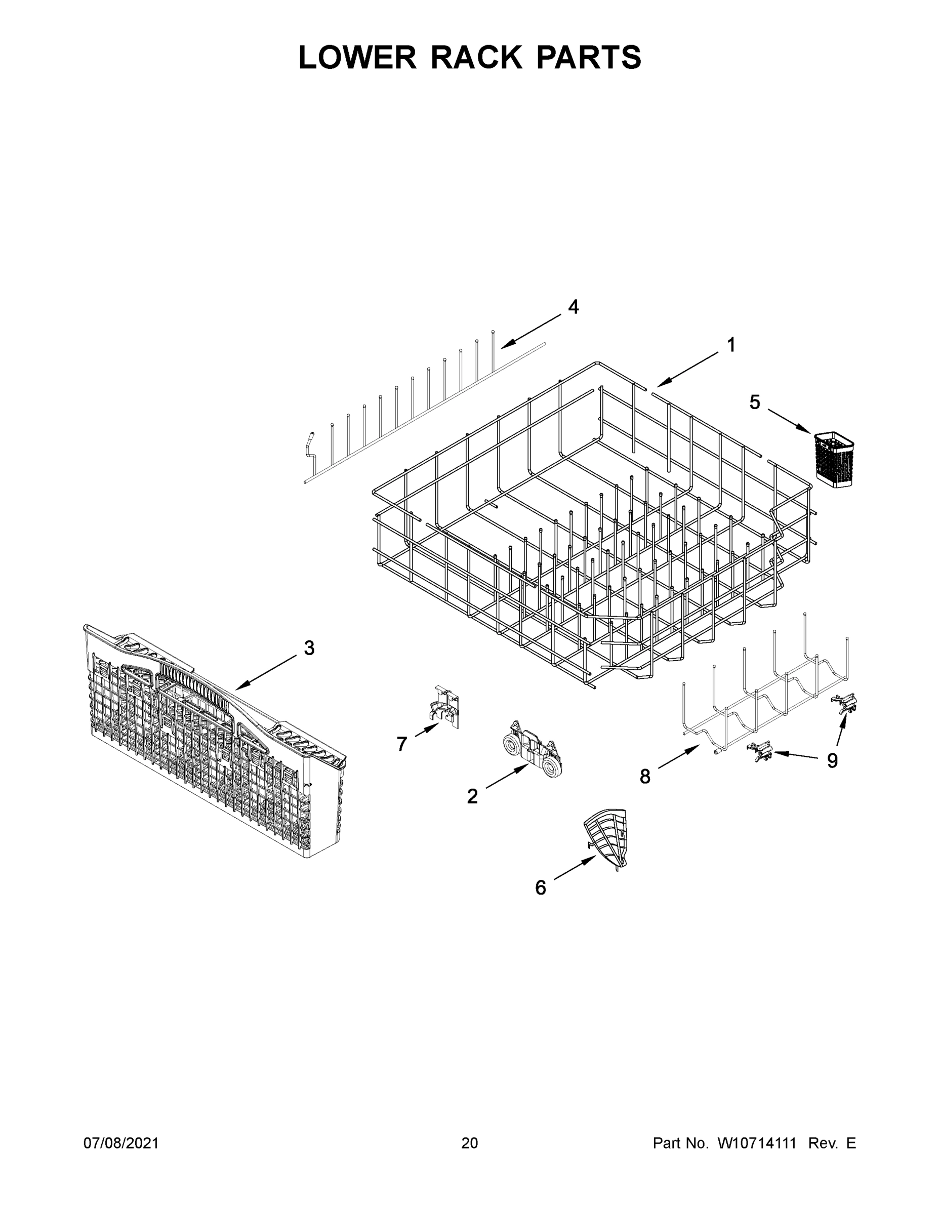 11 - LOWER RACK PARTS