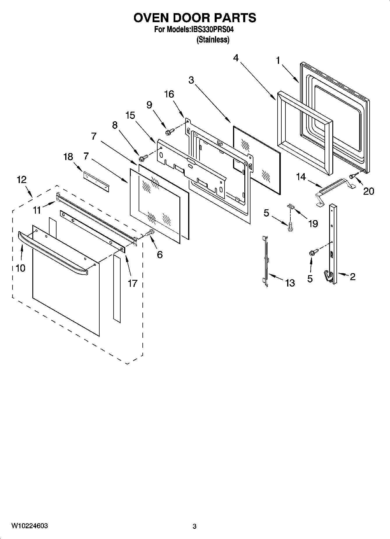02 - OVEN DOOR PARTS
