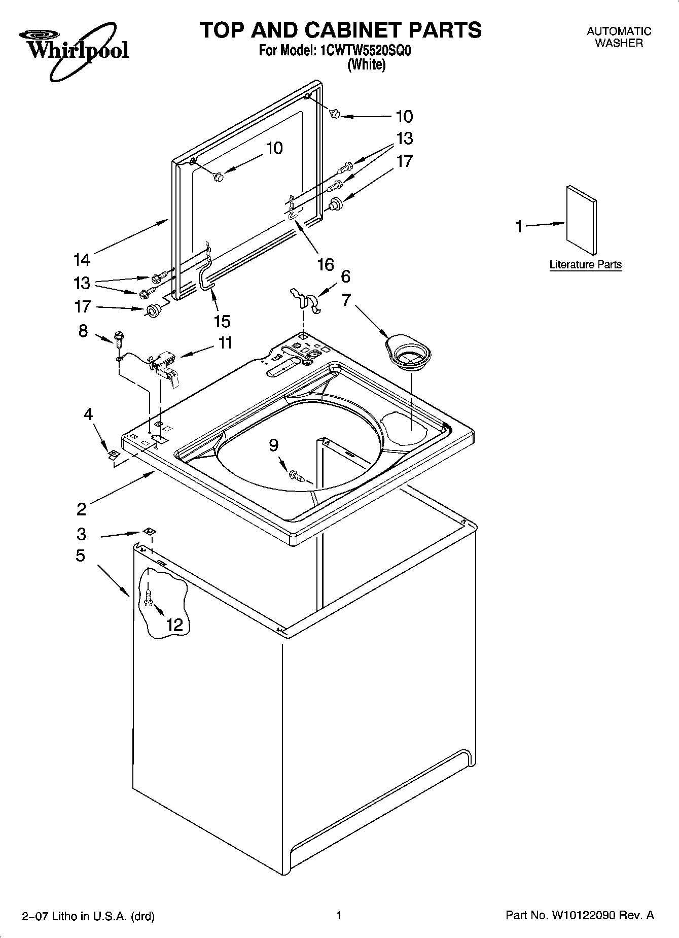 01 - TOP AND CABINET PARTS