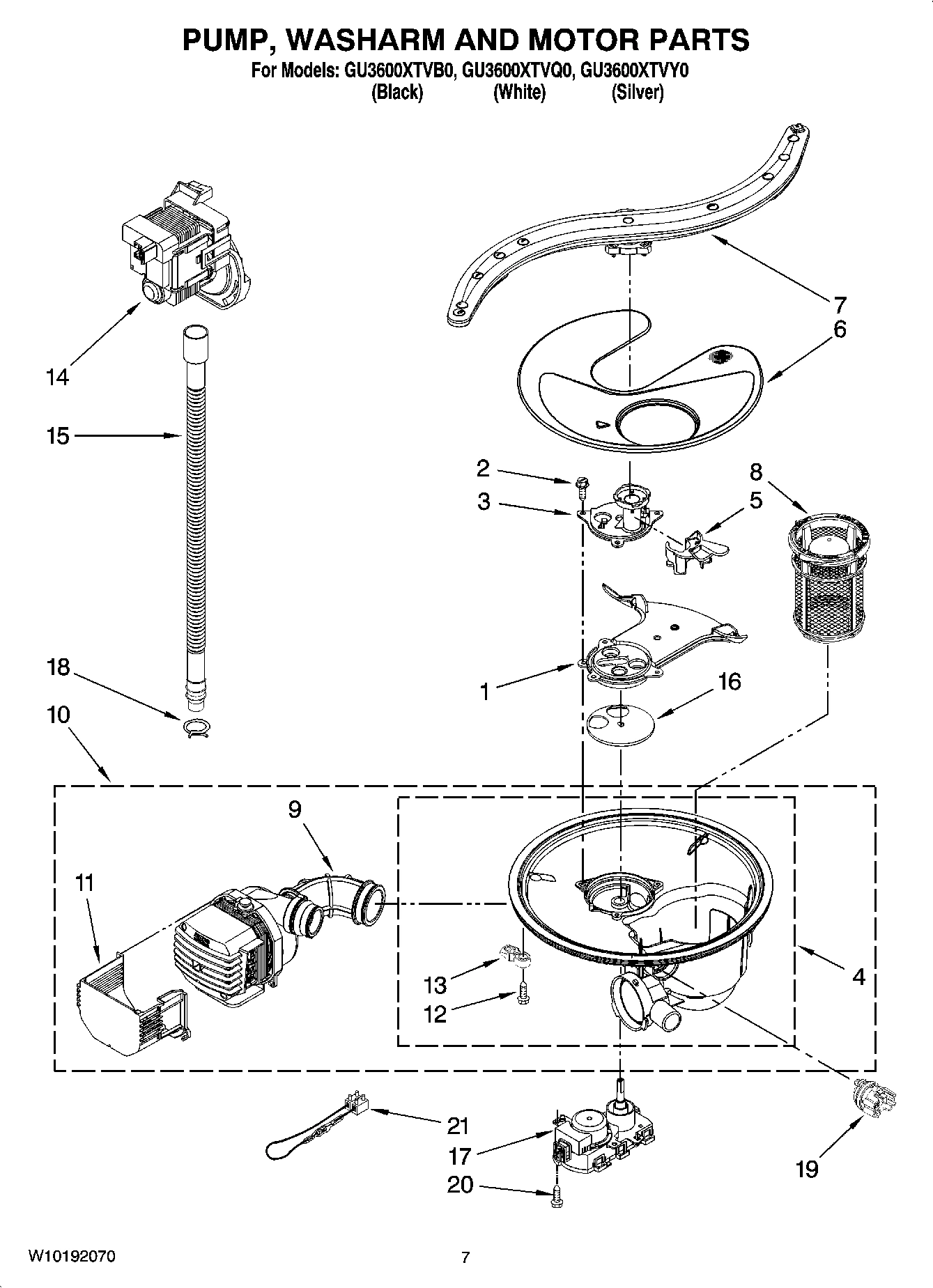 06 - PUMP, WASHARM AND MOTOR PARTS