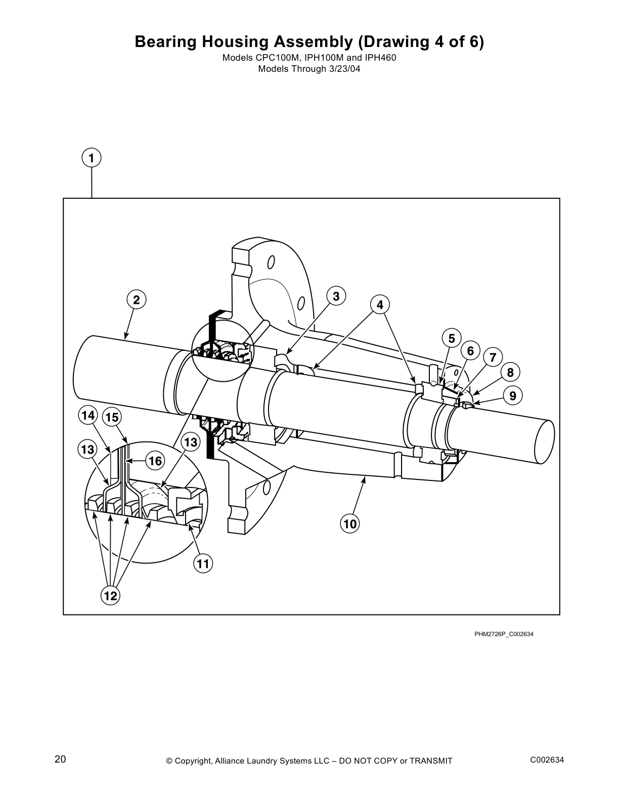 Bearing Housing Assembly (Drawing 4 of 6)