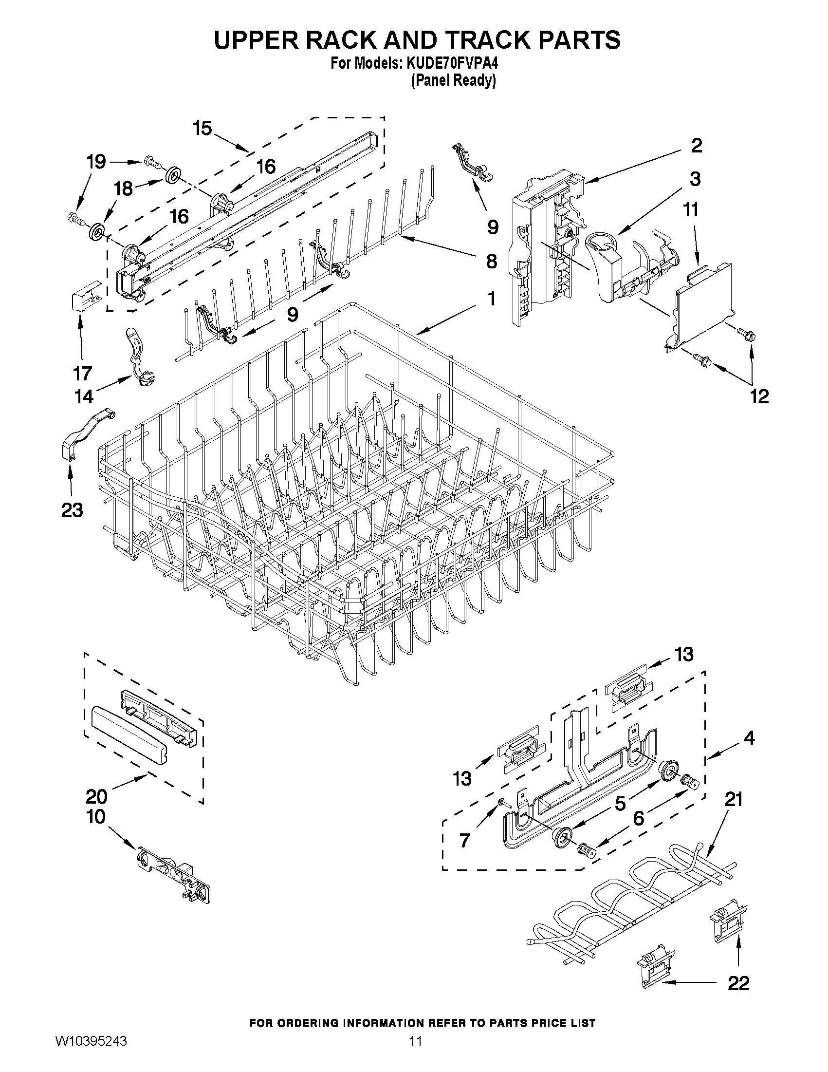 09 - UPPER RACK AND TRACK PARTS