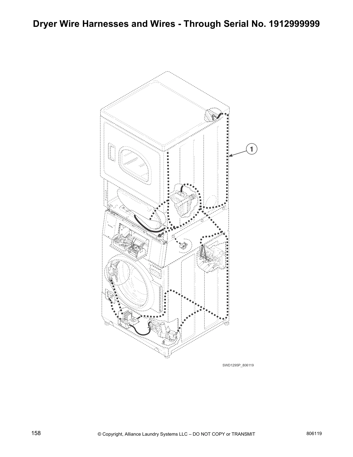 Dryer Wire Harnesses and Wires - Through Serial No. 1912999999