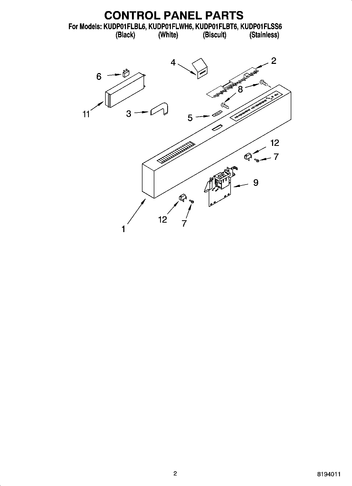 02 - CONTROL PANEL PARTS