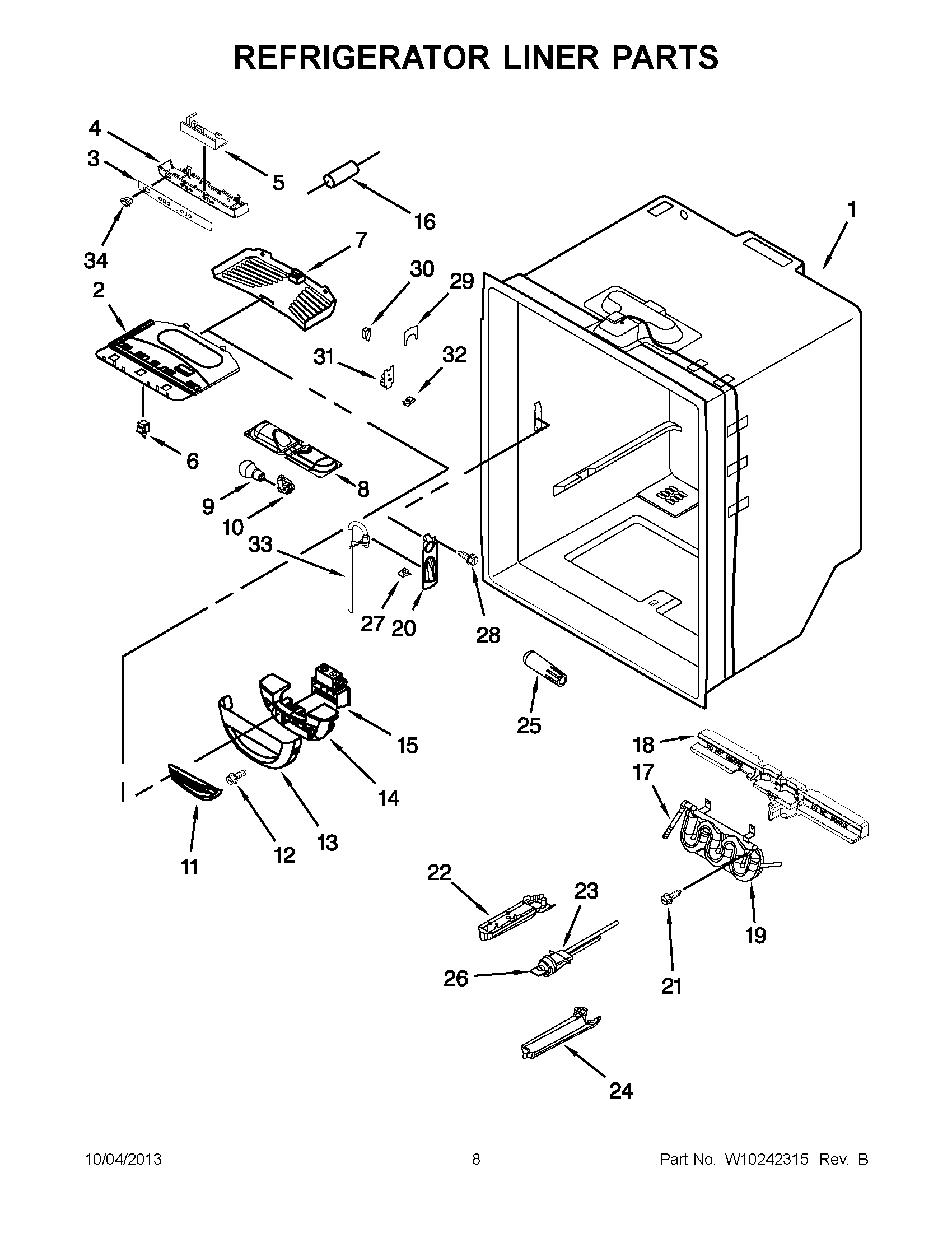 05 - REFRIGERATOR LINER PARTS