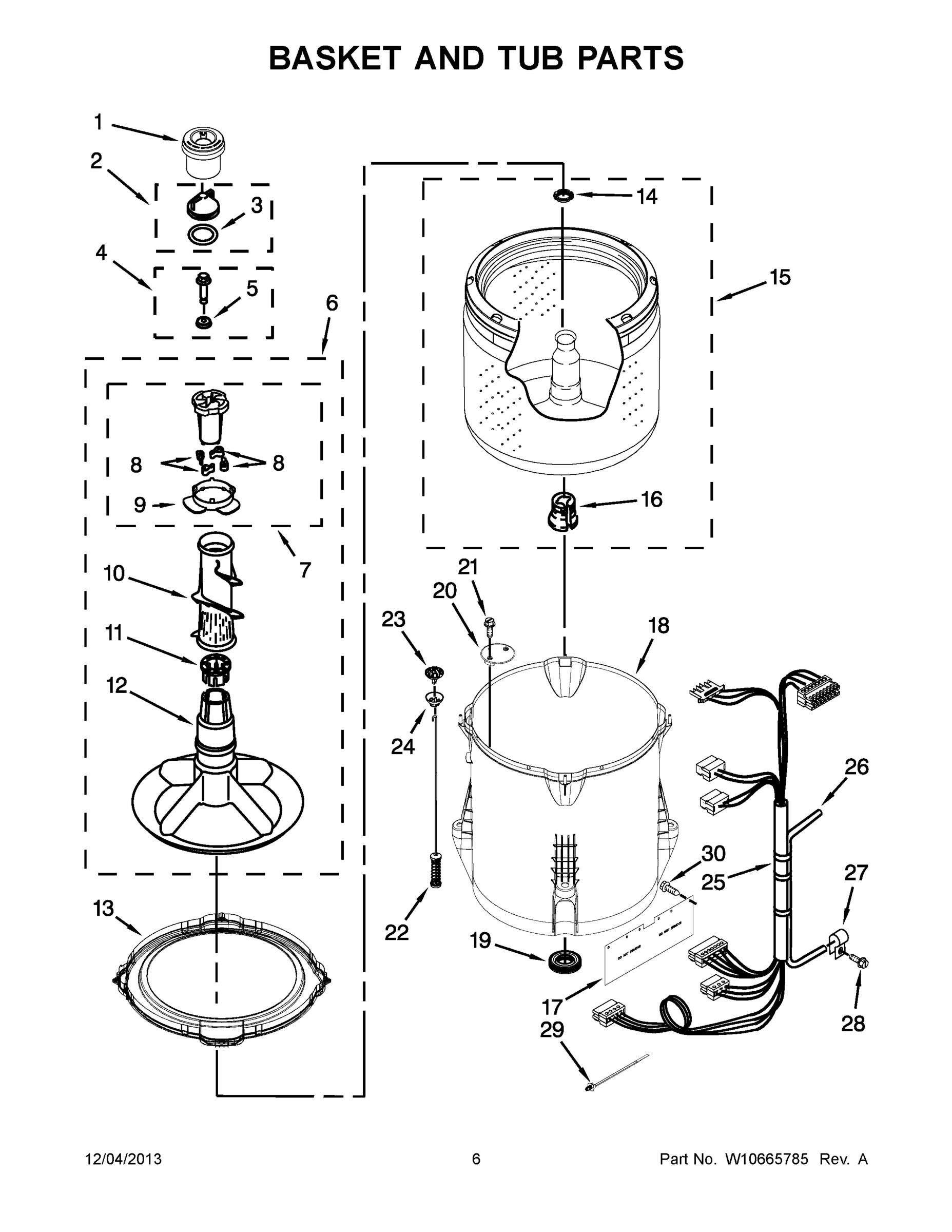 04 - BASKET AND TUB PARTS