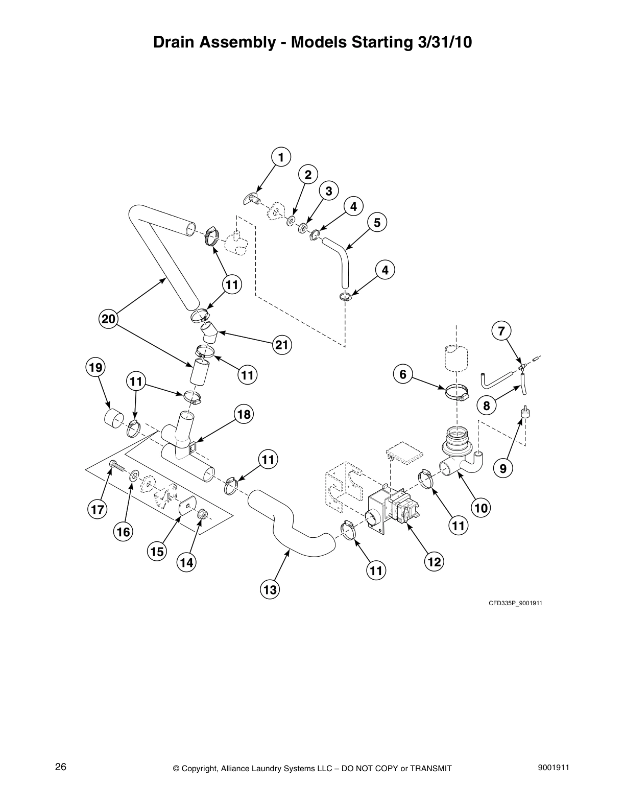 Drain Assembly - Models Starting 3/31/10
