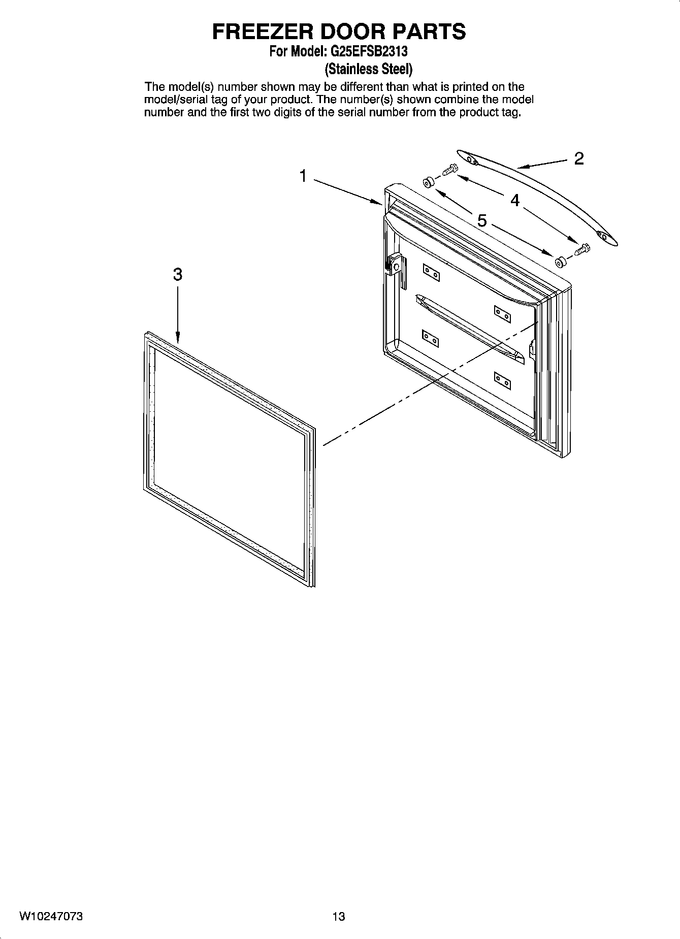 07 - FREEZER DOOR PARTS