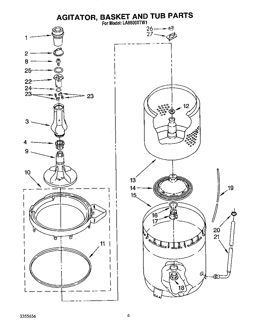 05 - AGITATOR, BASKET AND TUB