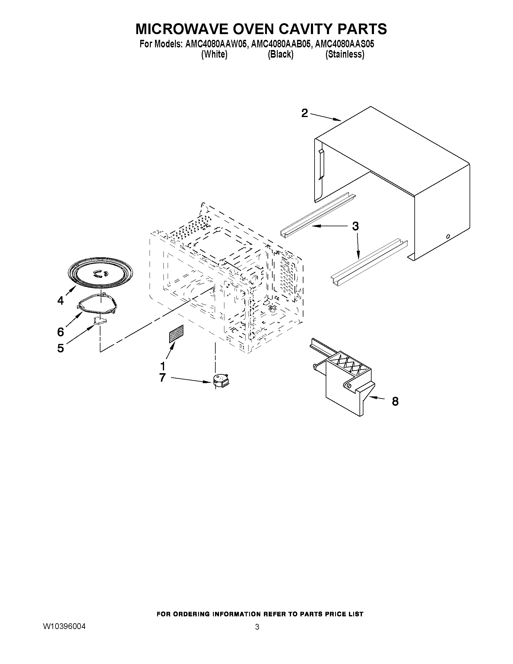 03 - MICROWAVE OVEN CAVITY PARTS