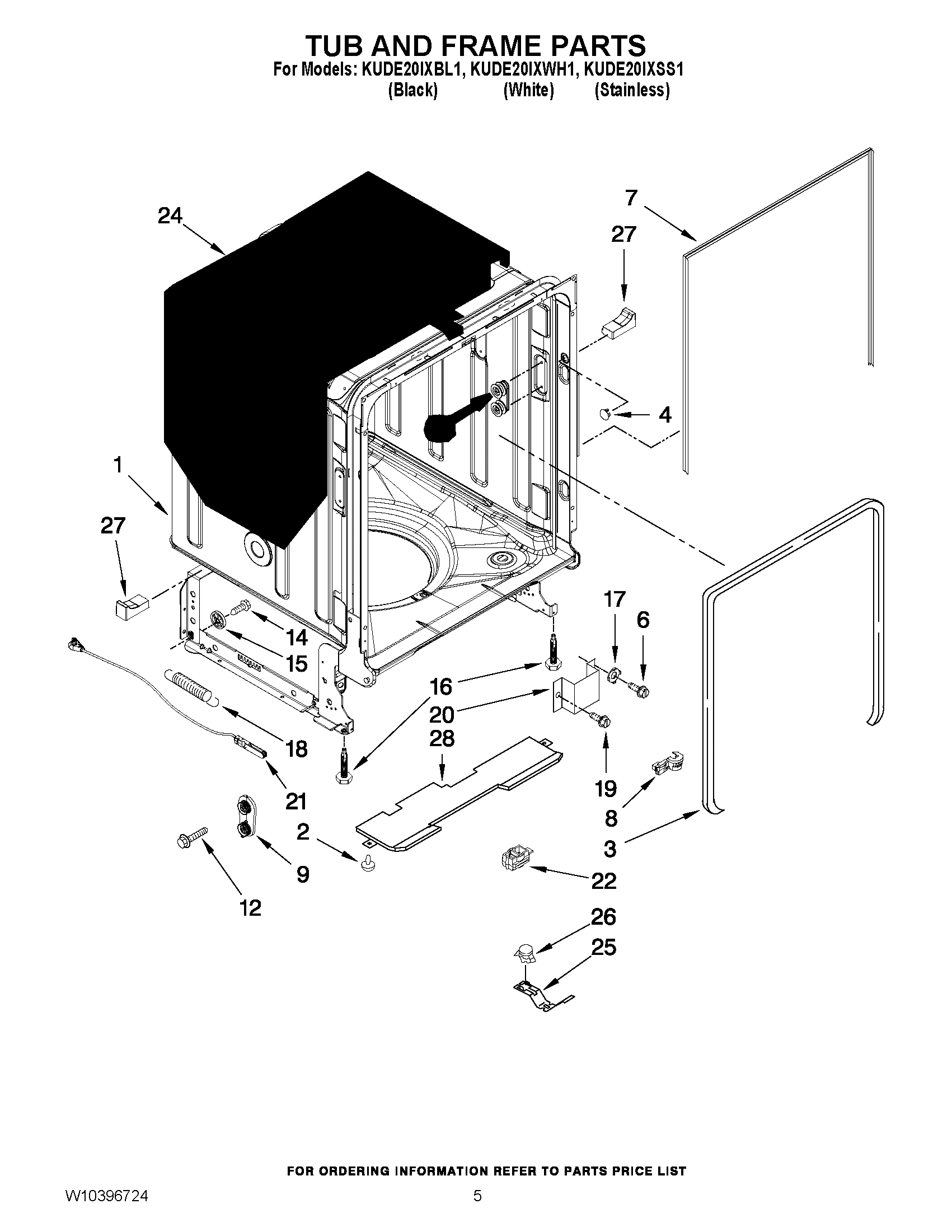 05 - TUB AND FRAME PARTS