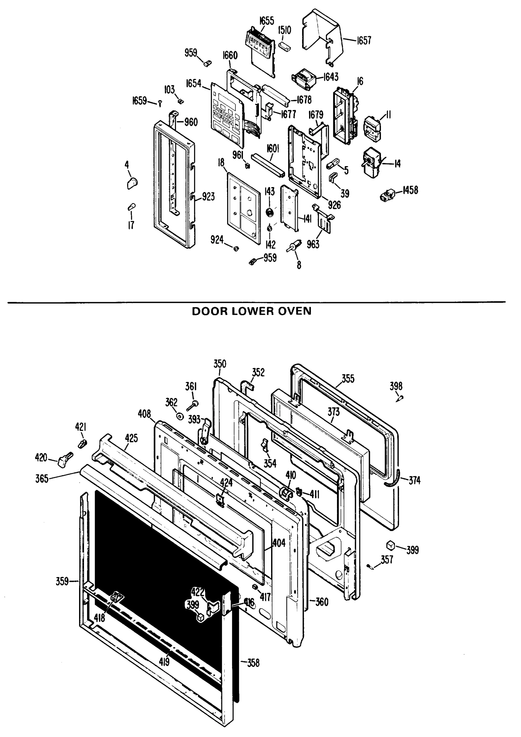 DOOR LOWER OVEN