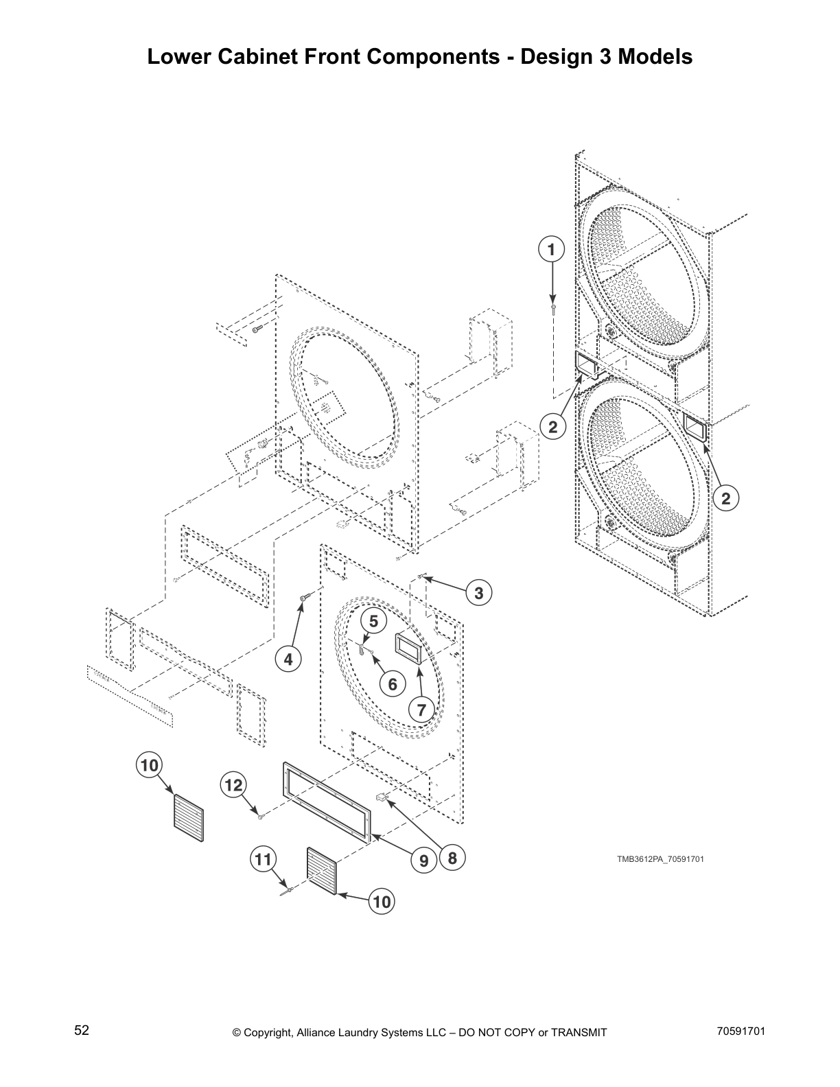 Lower Cabinet Front Components - Design 3 Models