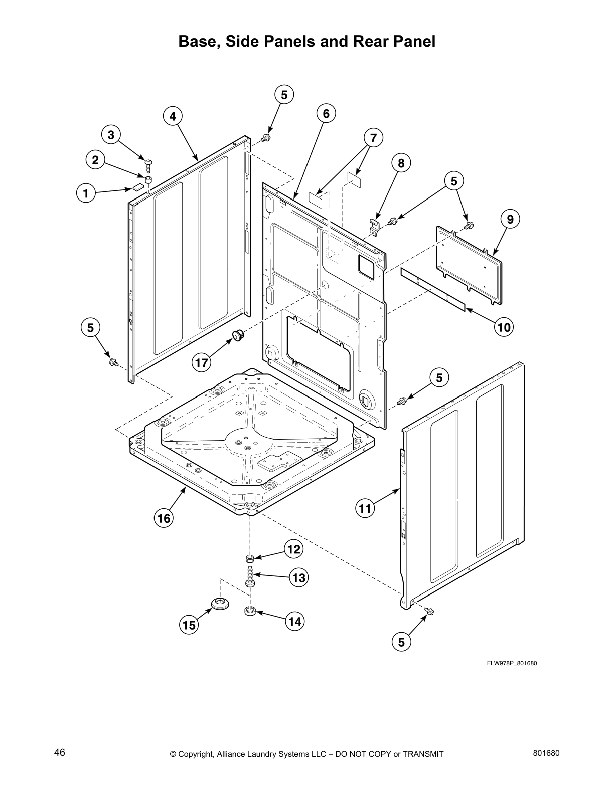 Base, Side Panels and Rear Panel