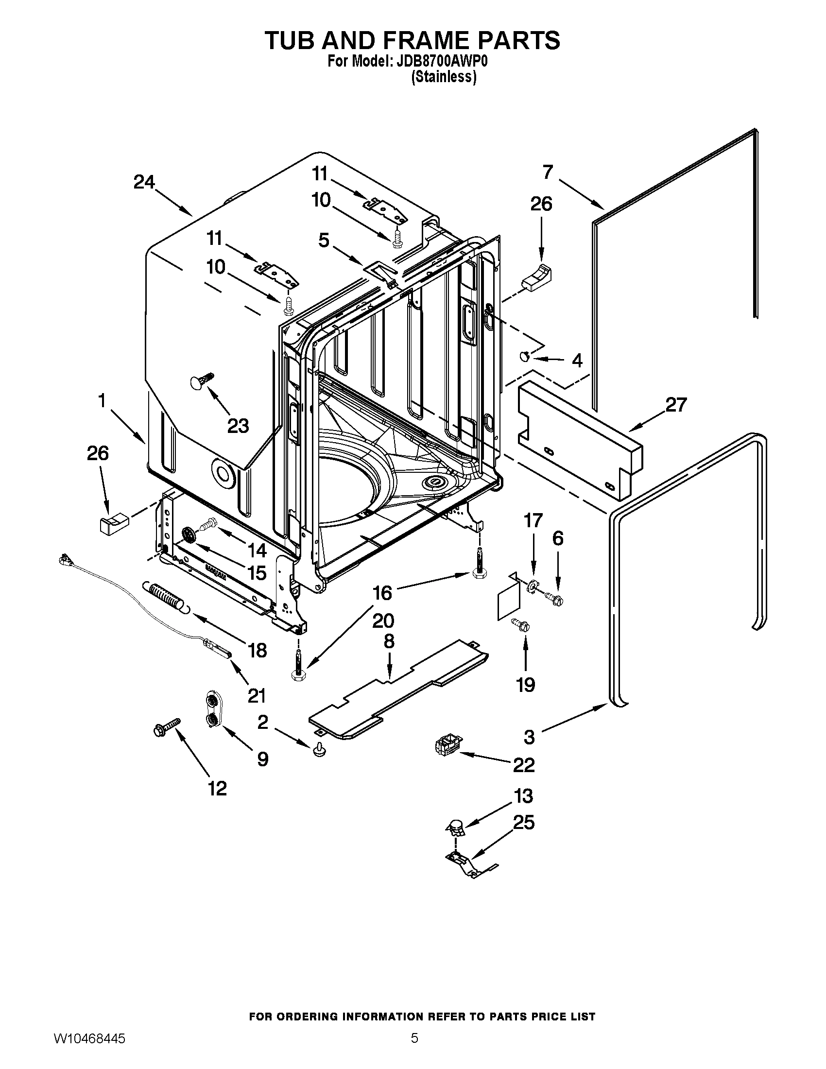 05 - TUB AND FRAME PARTS