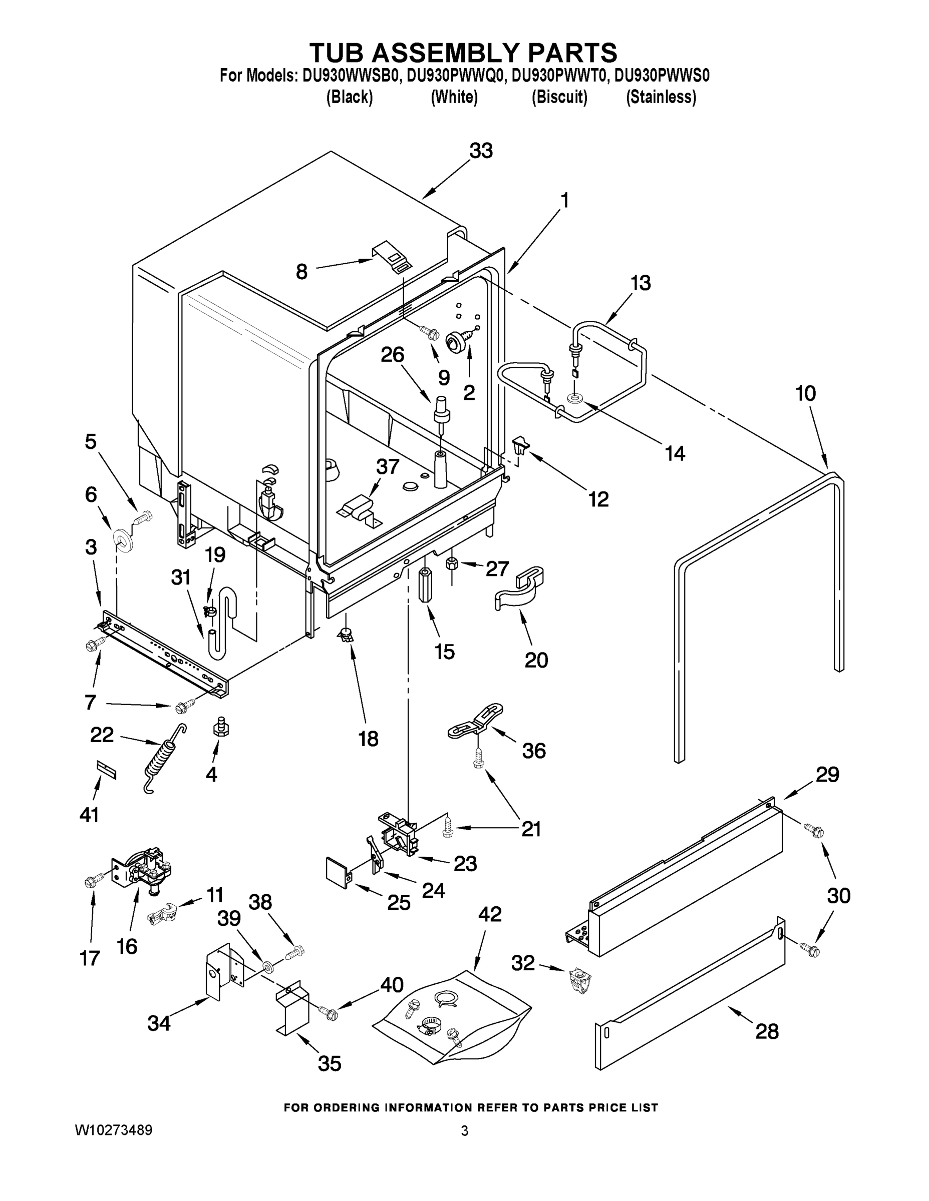 03 - TUB ASSEMBLY PARTS