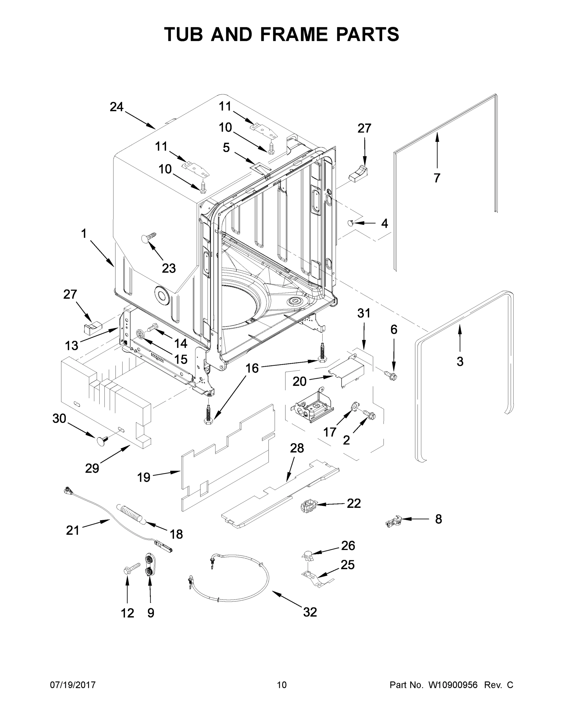 06 - TUB AND FRAME PARTS