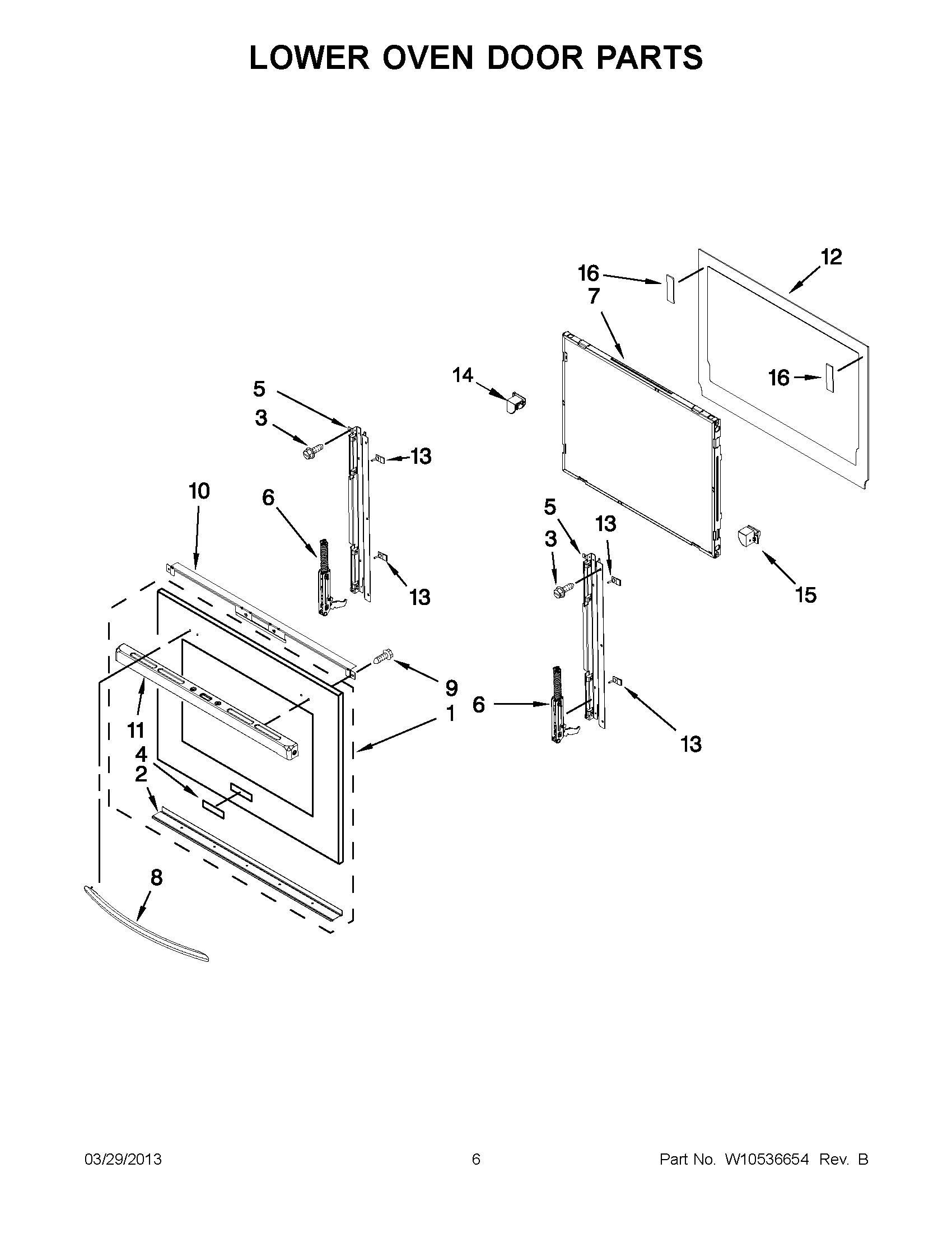 03 - LOWER OVEN DOOR PARTS