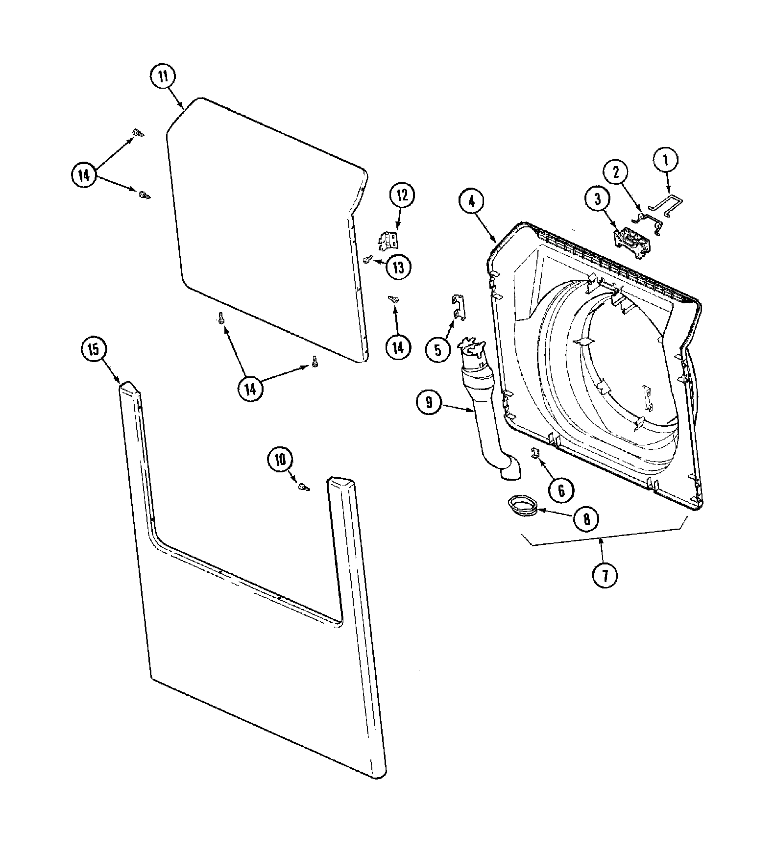 09 - DOOR & FRONT PANEL (WASHER)