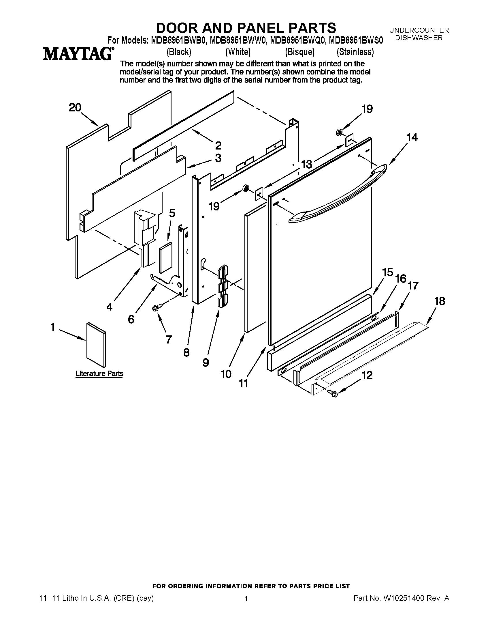 01 - DOOR AND PANEL PARTS