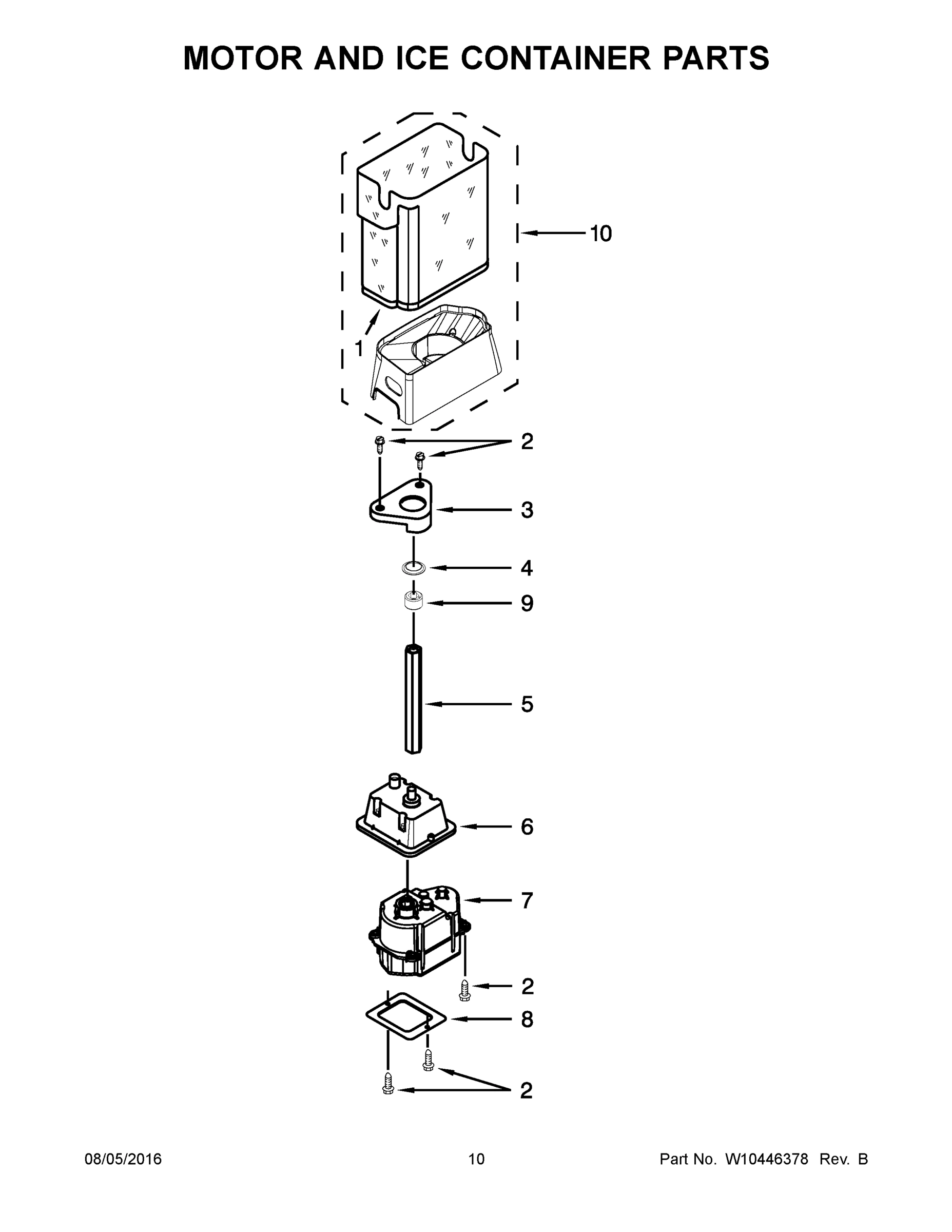 06 - MOTOR AND ICE CONTAINER PARTS
