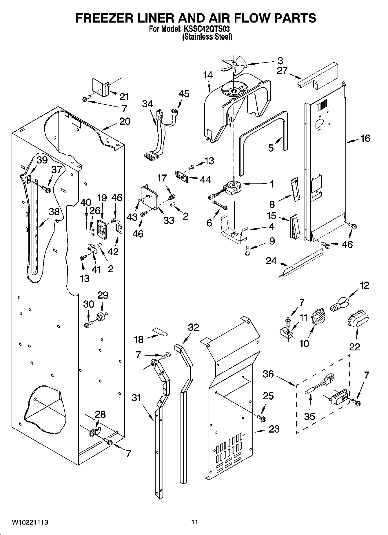 08 - FREEZER LINER AND AIR FLOW PARTS
