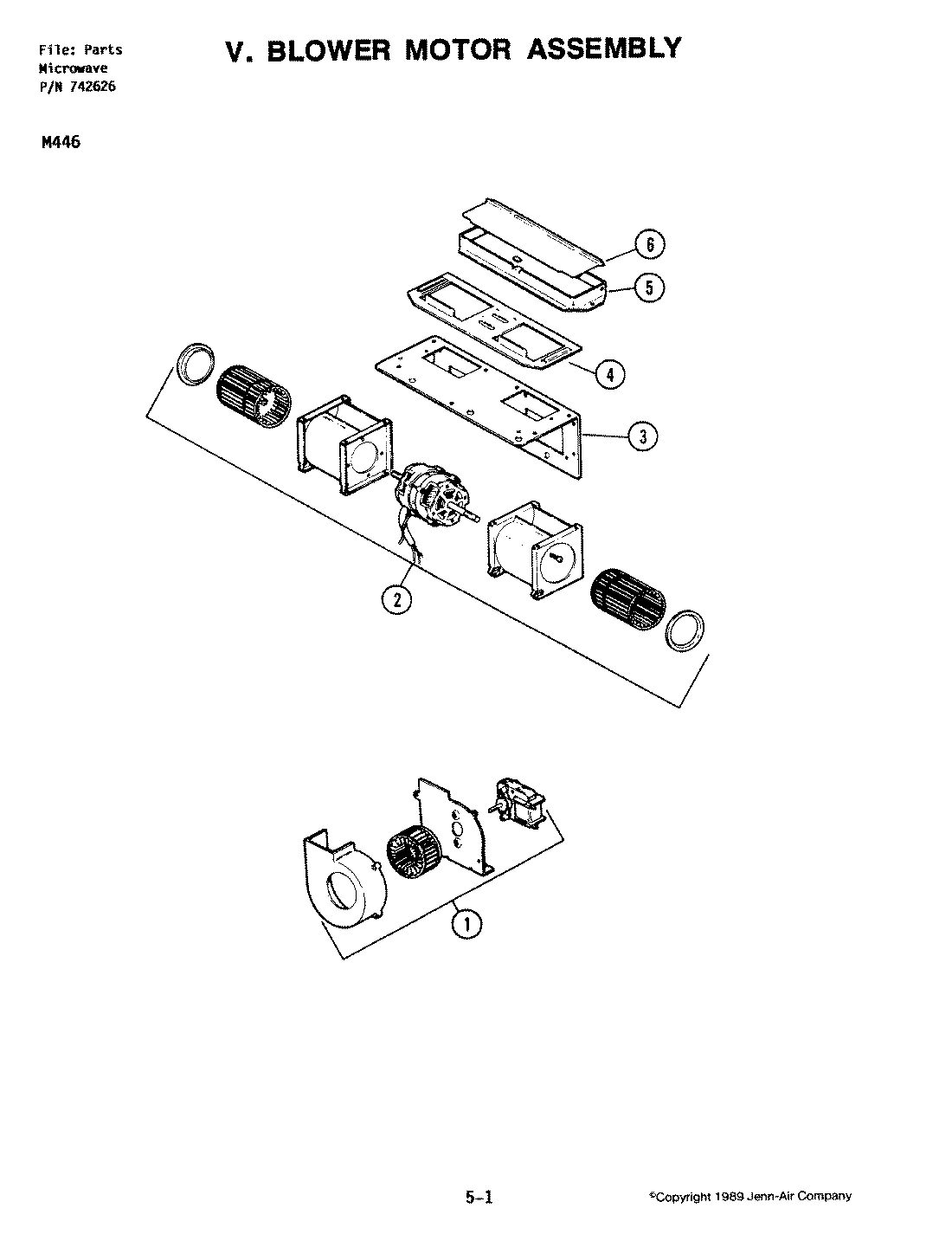 01 - BLOWER MOTOR ASSEMBLY (M446)