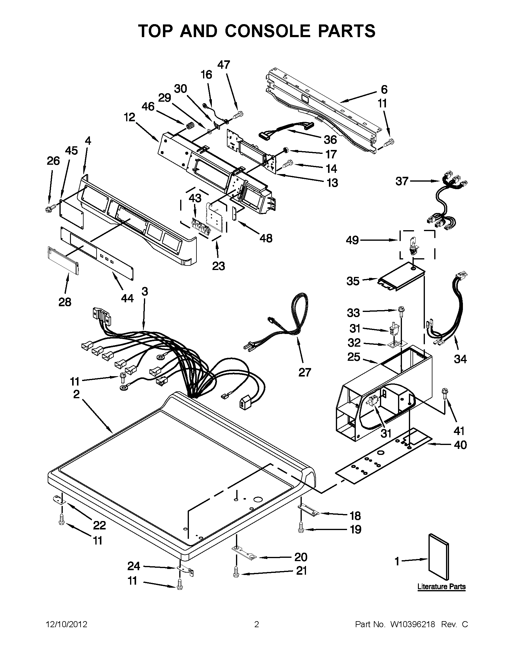 01 - TOP AND CONSOLE PARTS