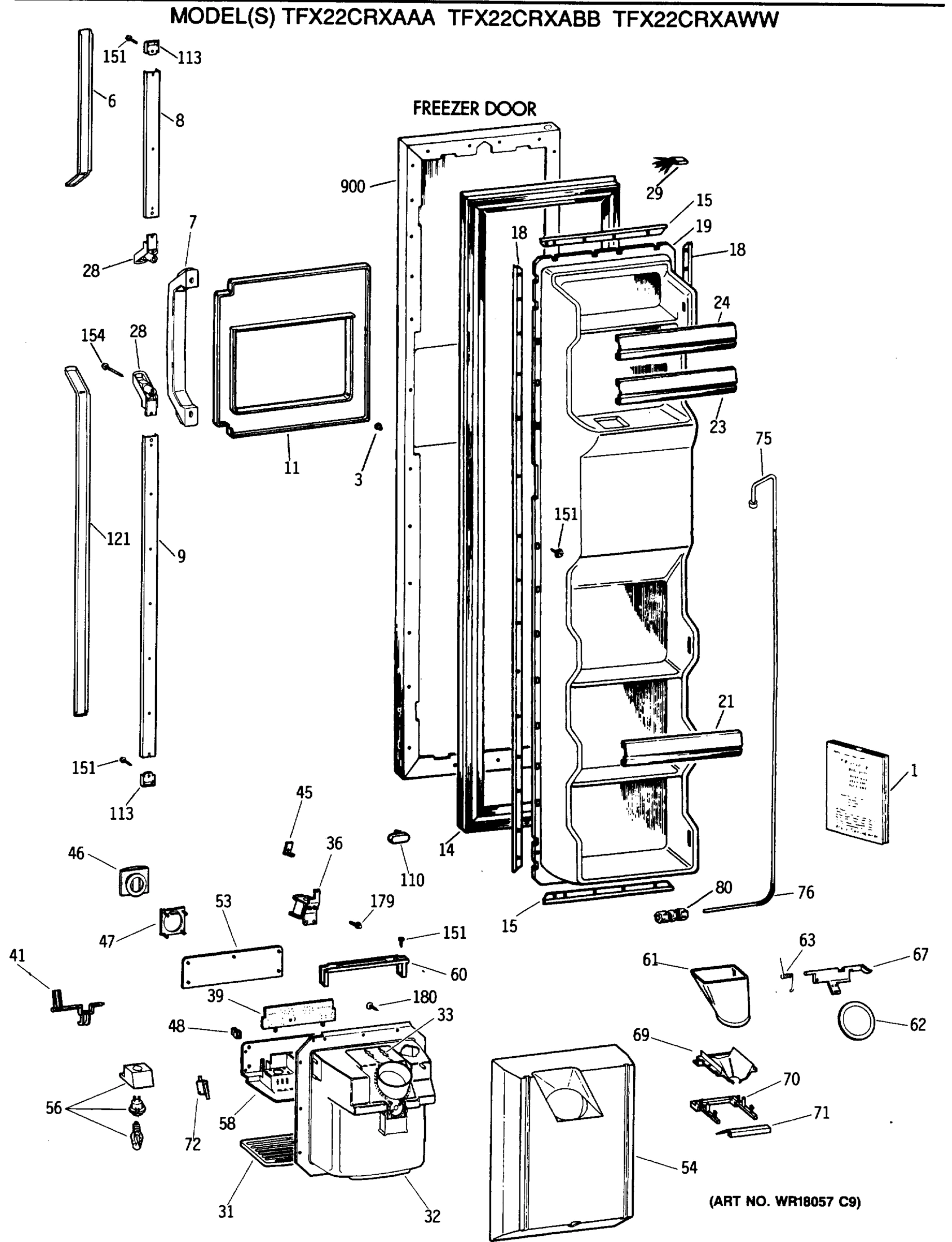 FREEZER DOOR
