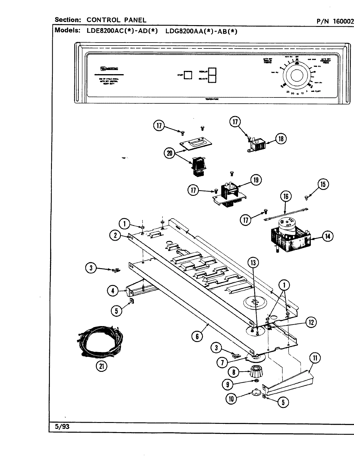 04 - CONTROL PANEL (LDG8200AAW,AAL,ABL,ABW)