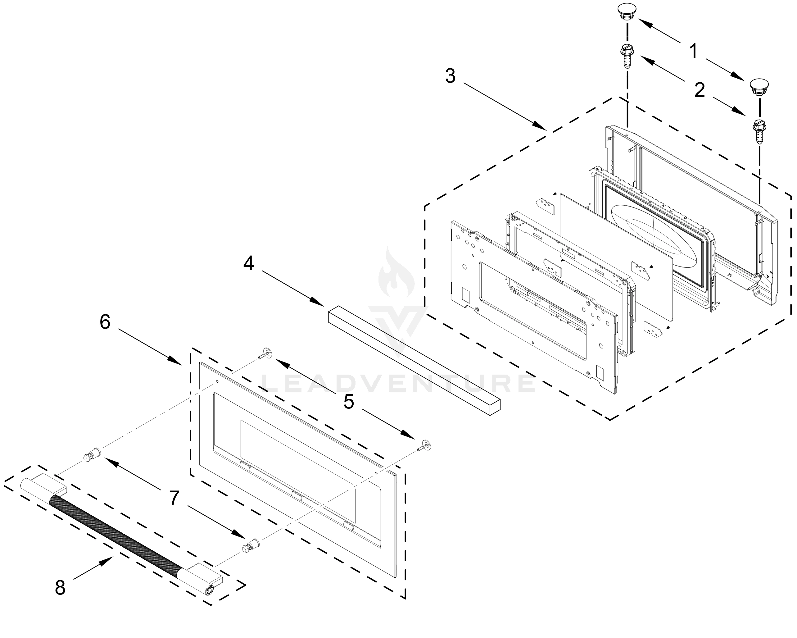 MICROWAVE DOOR PARTS