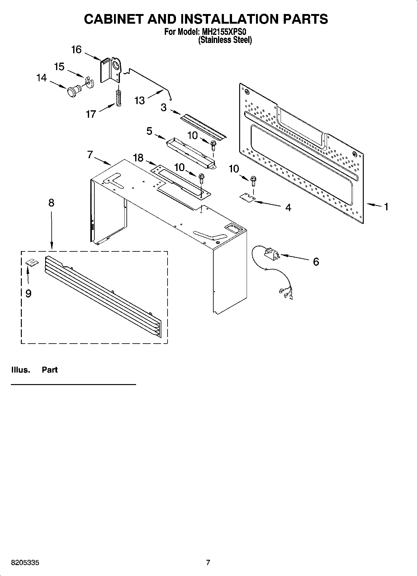 06 - CABINET AND INSTALLATION PARTS