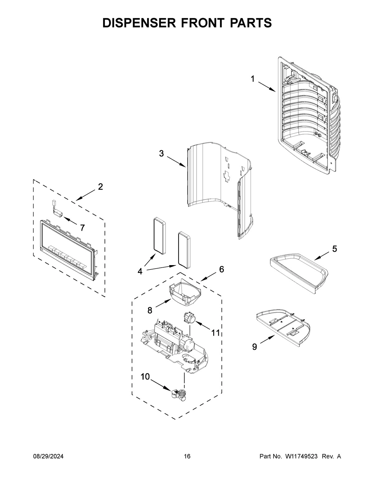 09 - DISPENSER FRONT PARTS