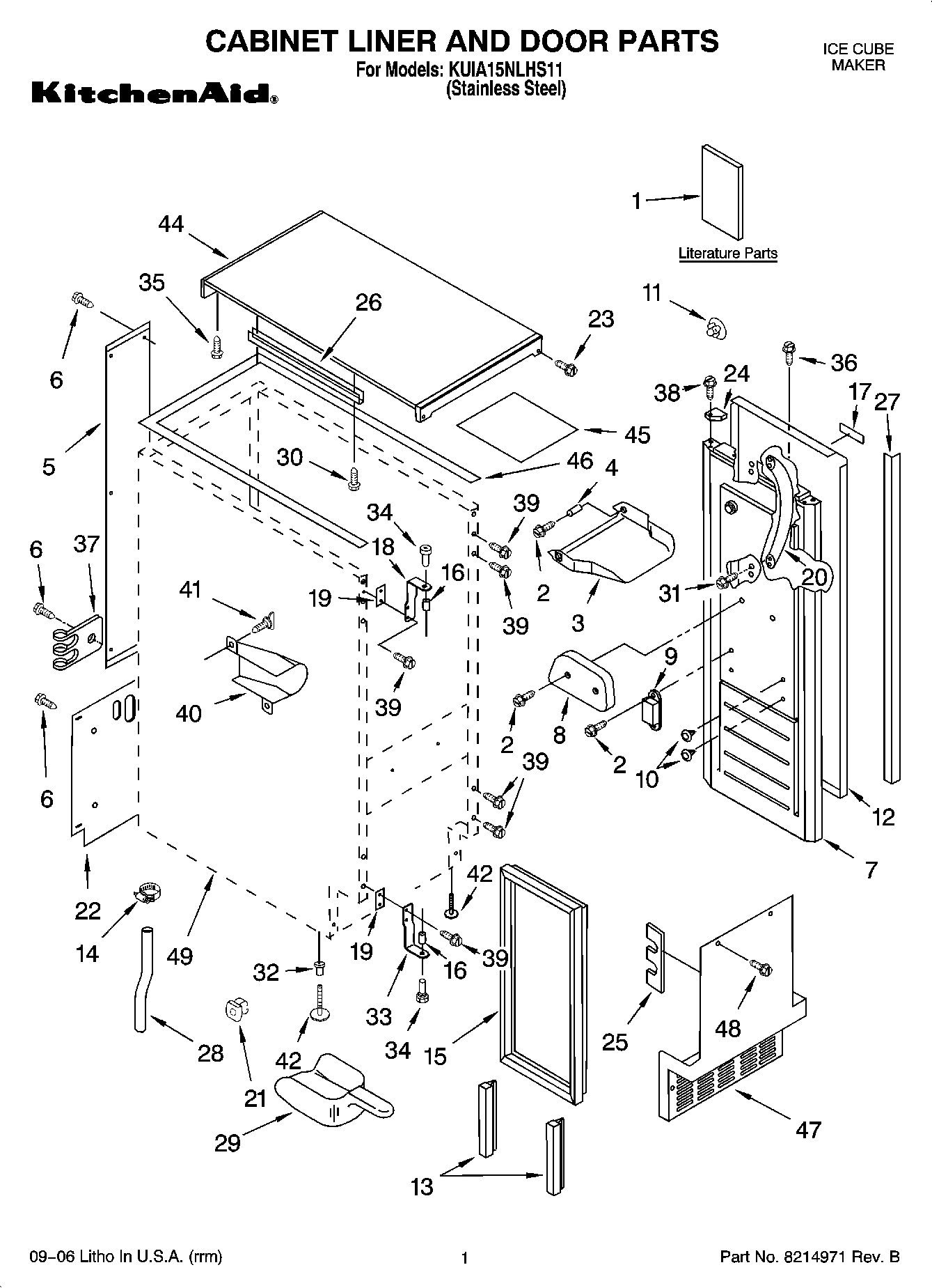 01 - CABINET LINER AND DOOR PARTS