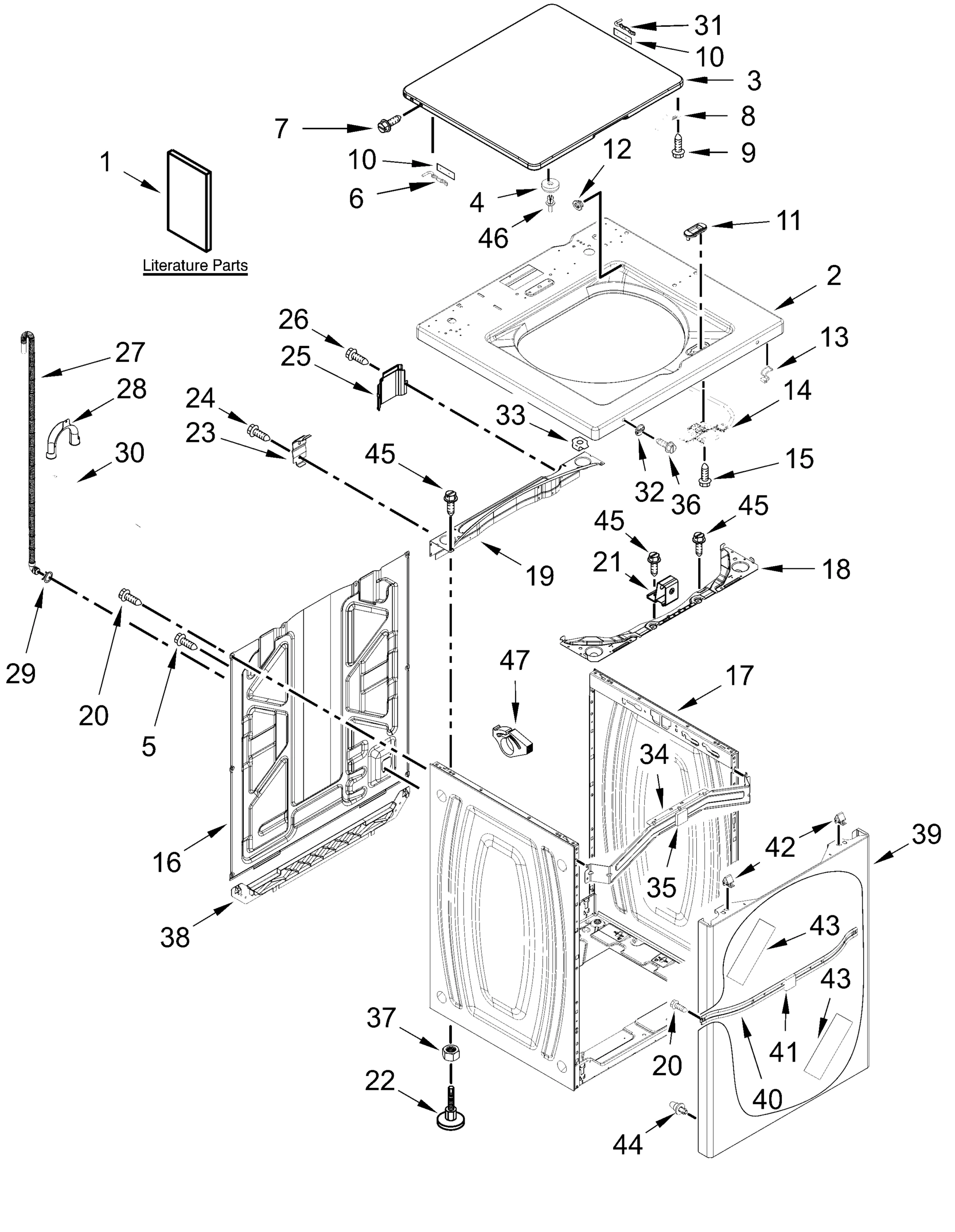 TOP AND CABINET PARTS
