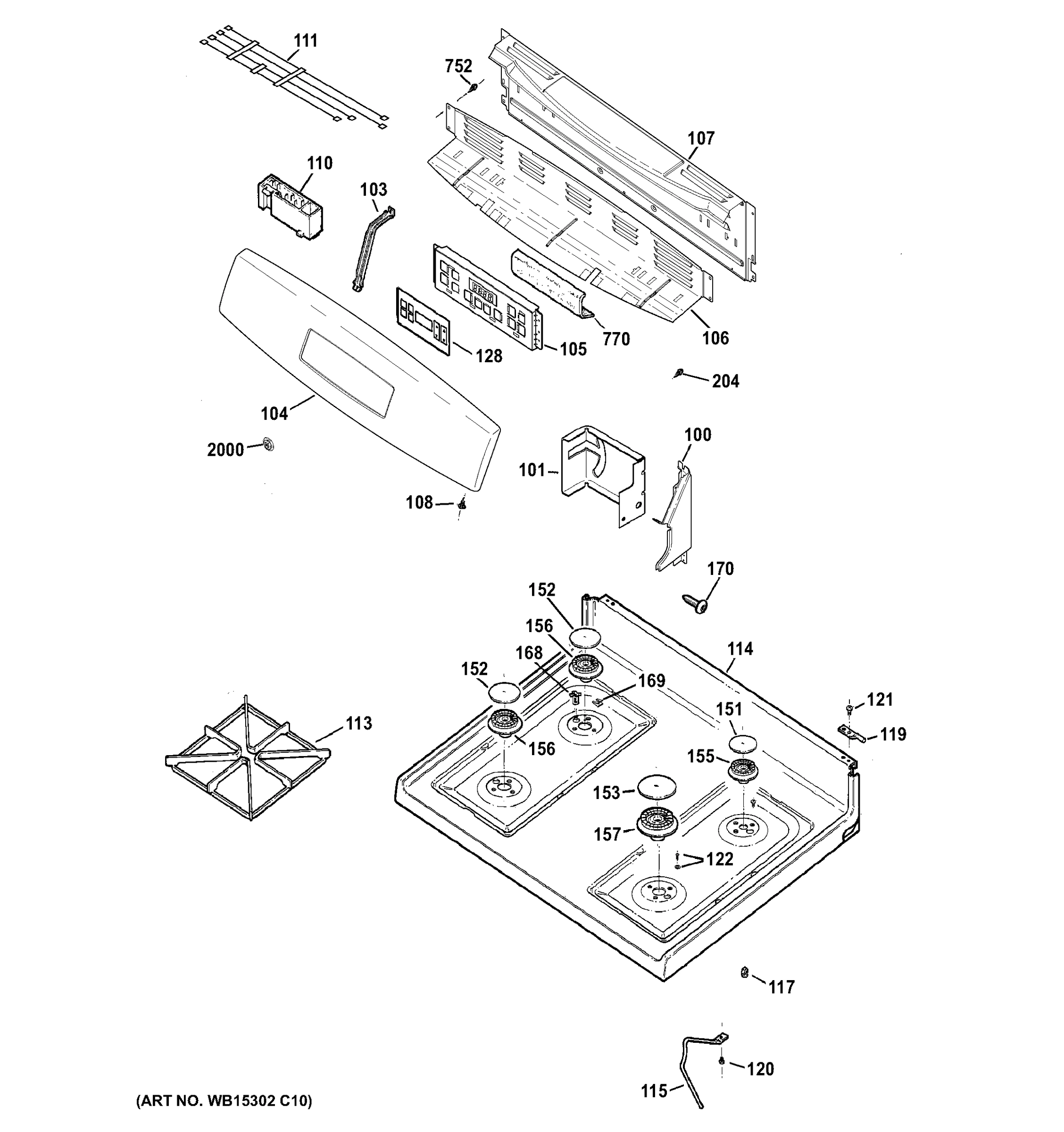 CONTROL PANEL & COOKTOP
