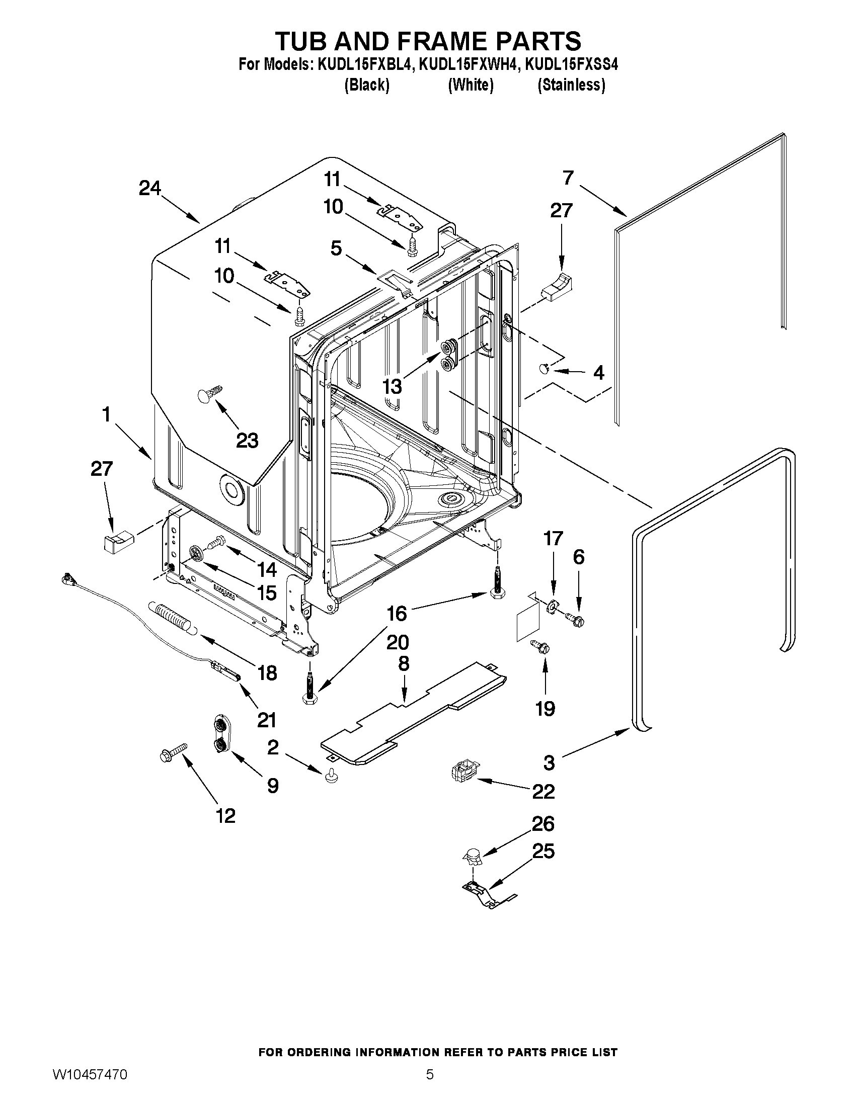 05 - TUB AND FRAME PARTS