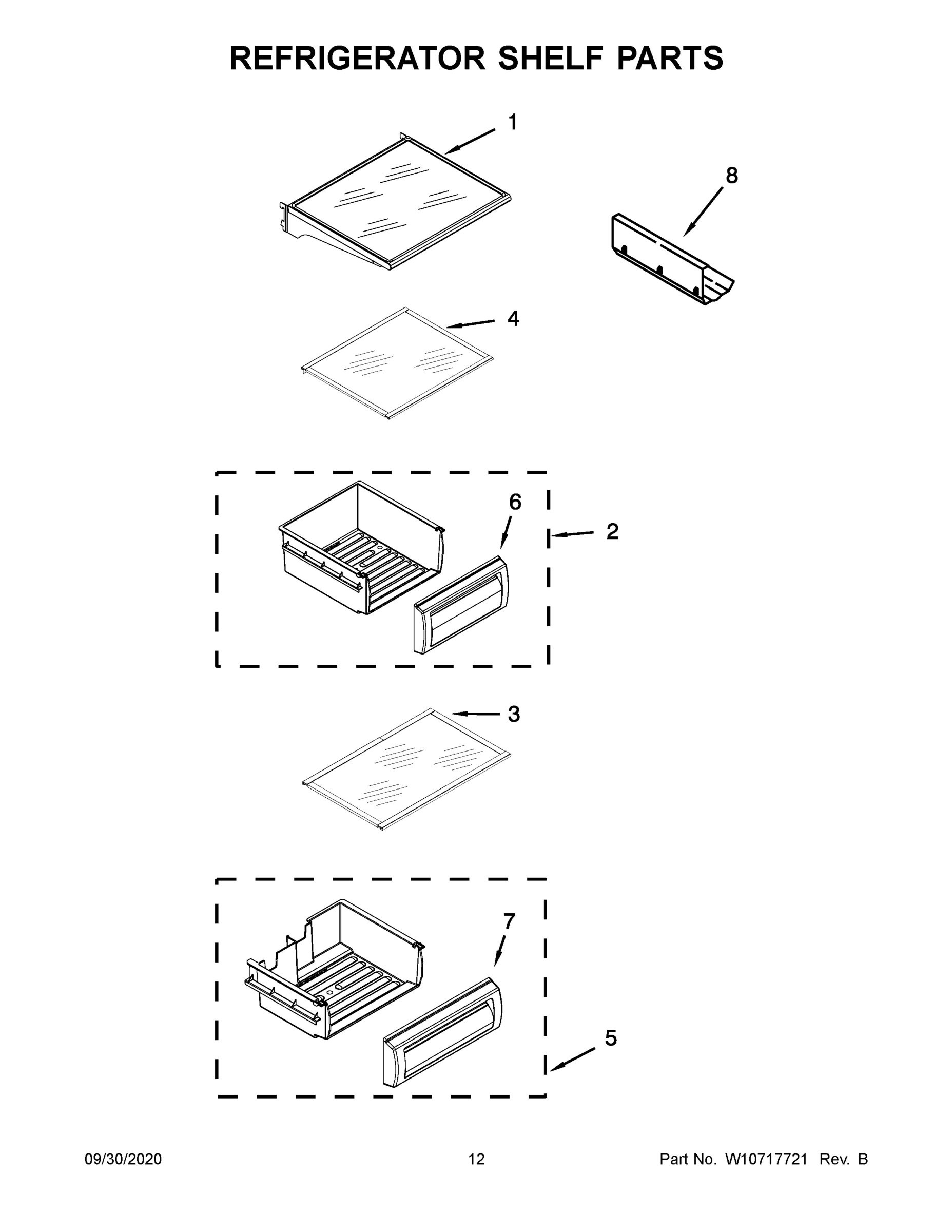 07 - REFRIGERATOR SHELF PARTS
