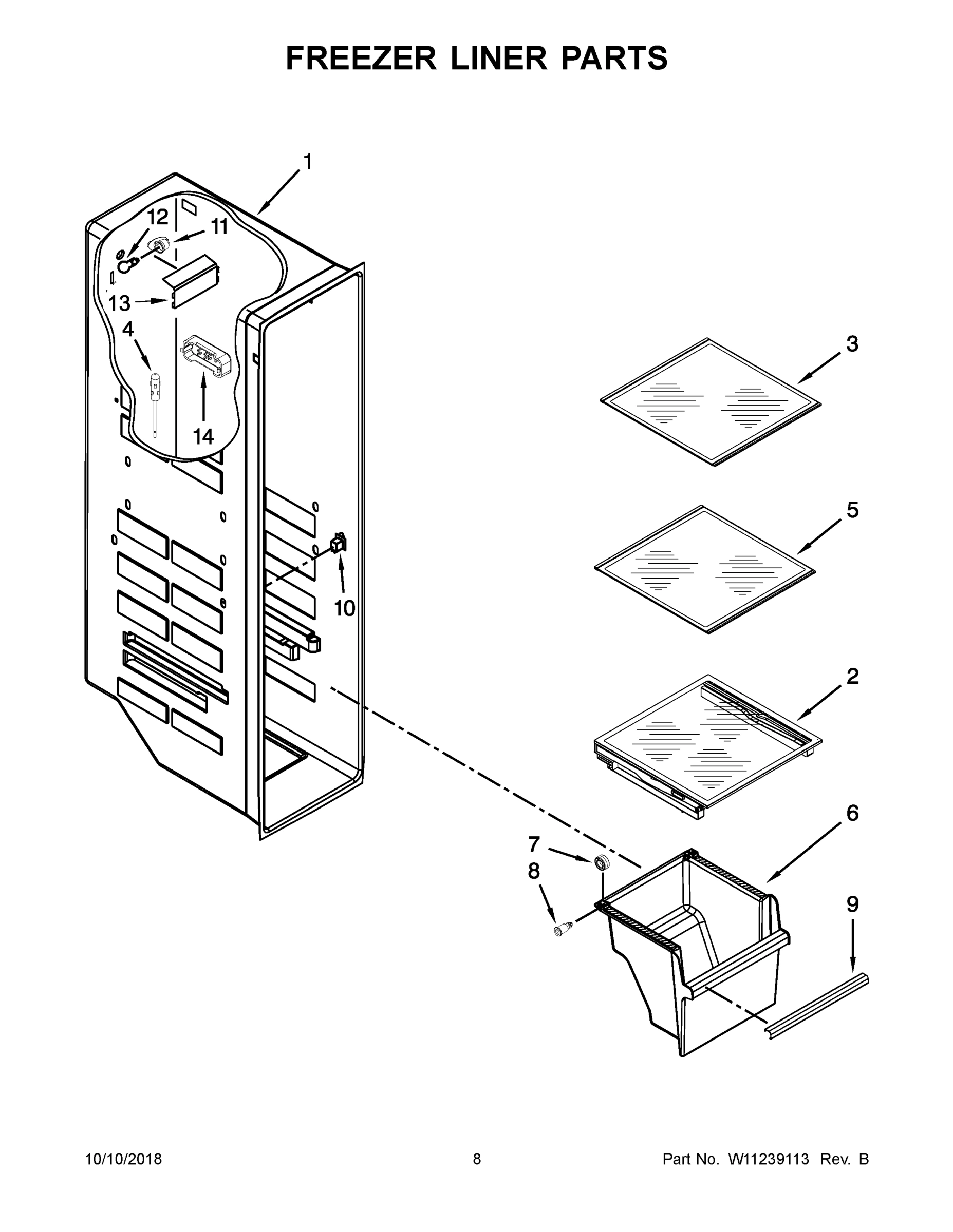 05 - FREEZER LINER PARTS