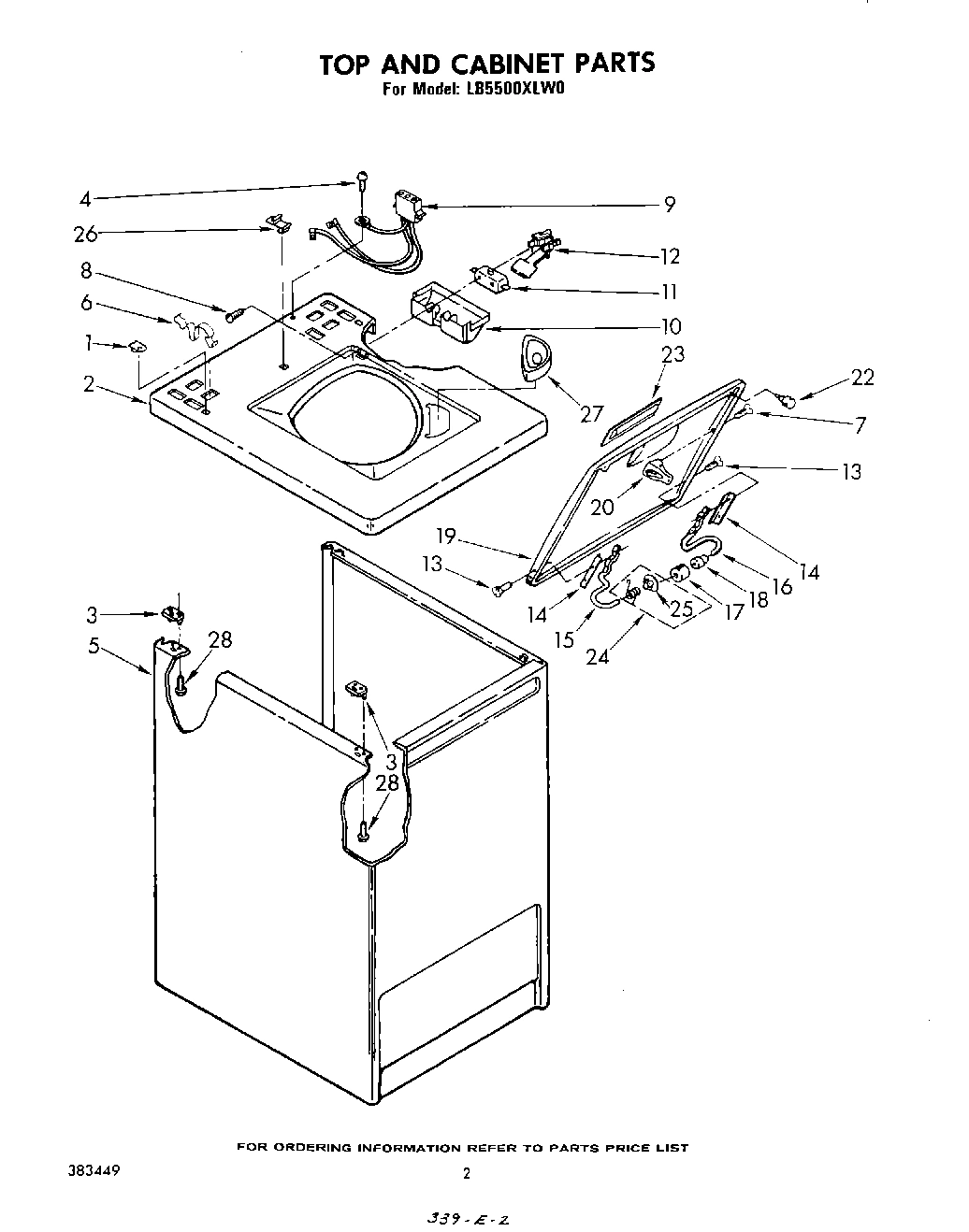 02 - TOP AND CABINET, LITERATURE AND OPTIONAL