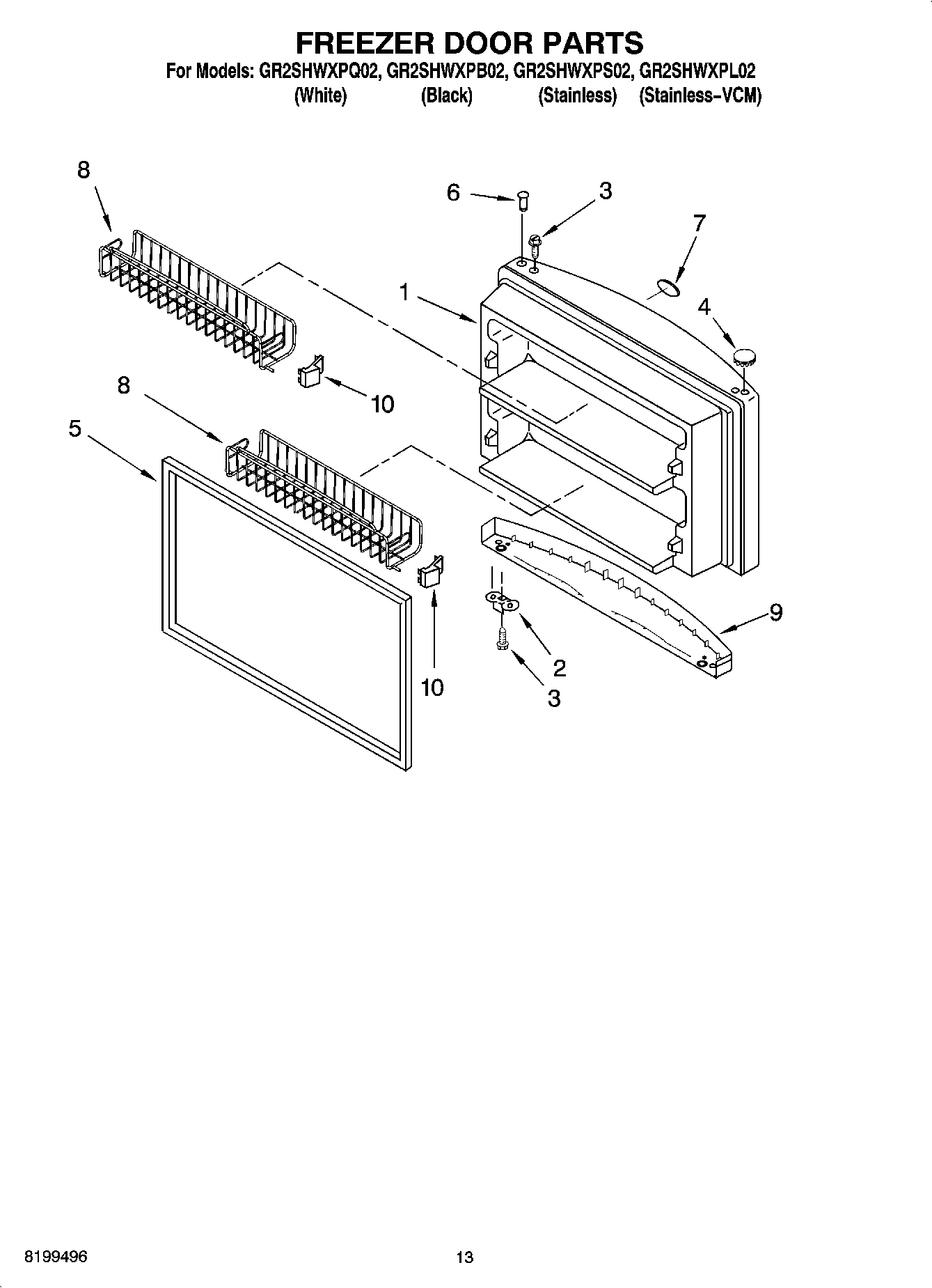 07 - FREEZER DOOR PARTS