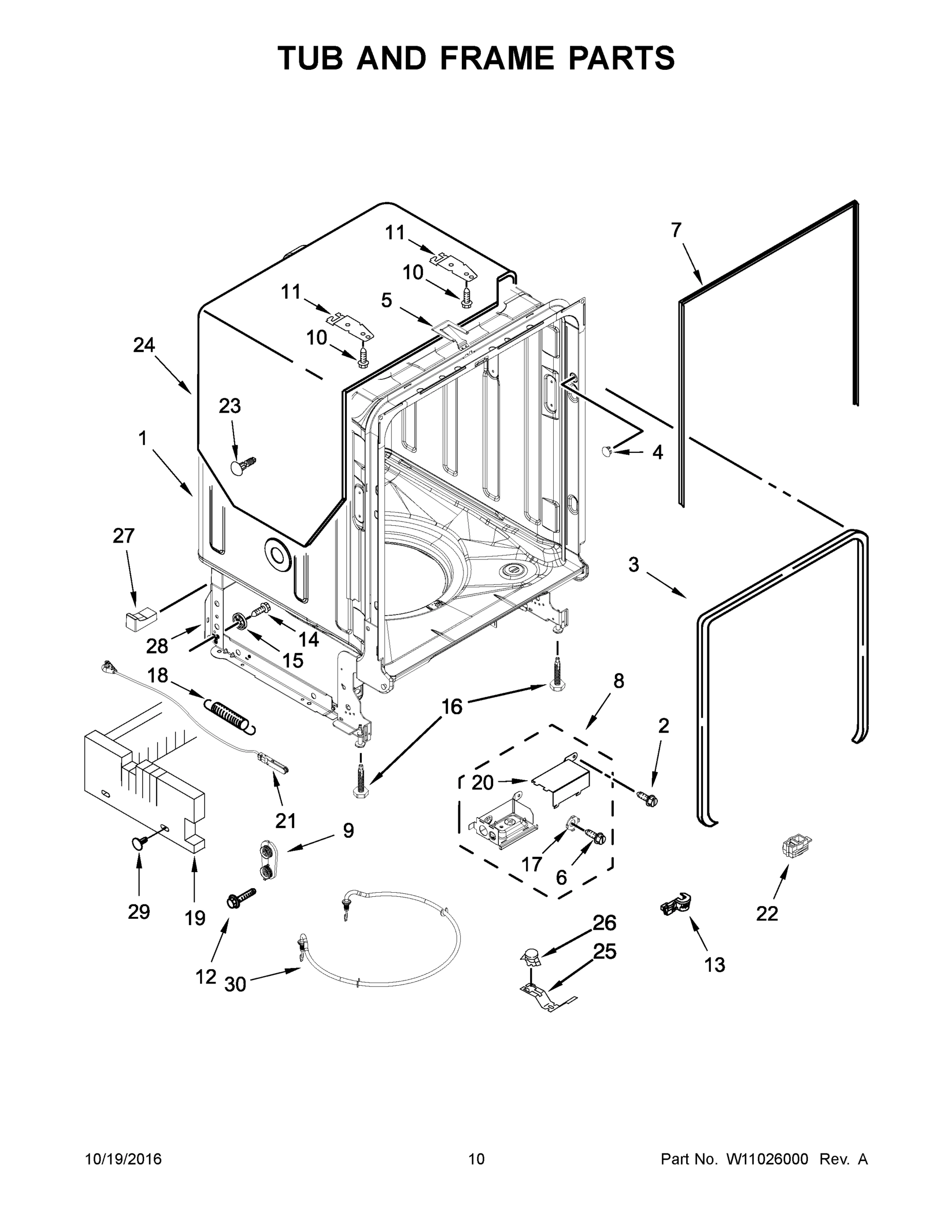 06 - TUB AND FRAME PARTS