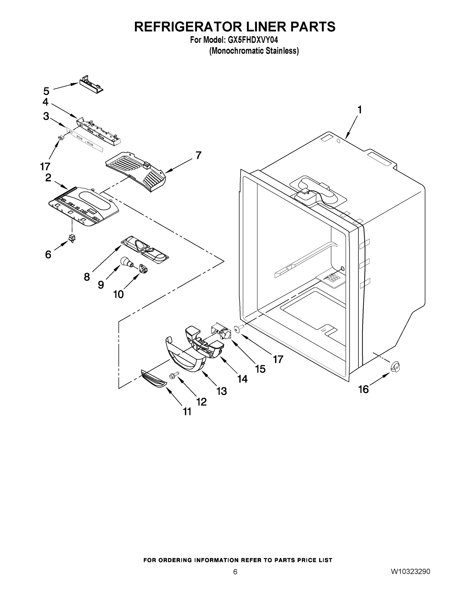 04 - REFRIGERATOR LINER PARTS