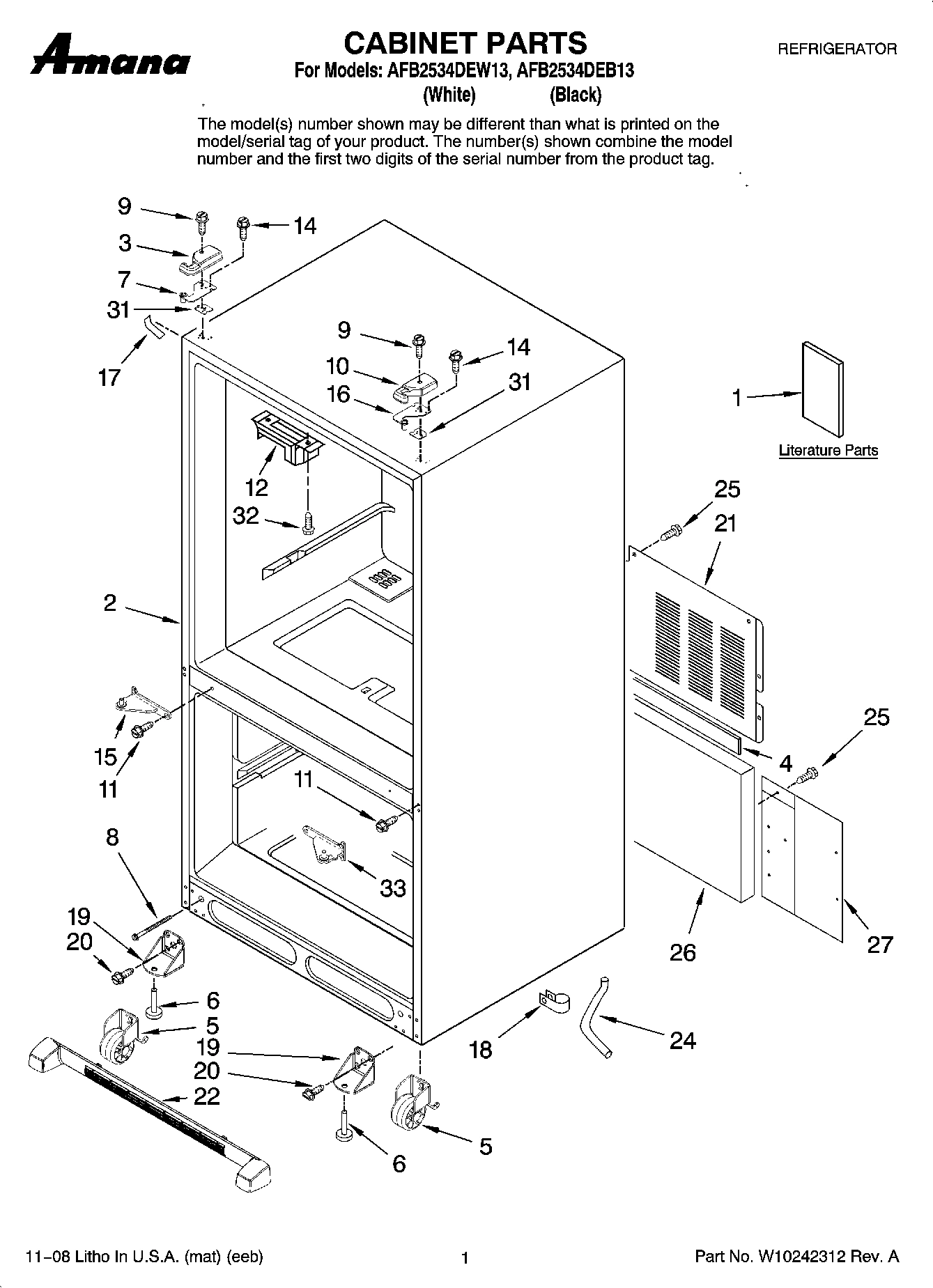 01 - CABINET PARTS